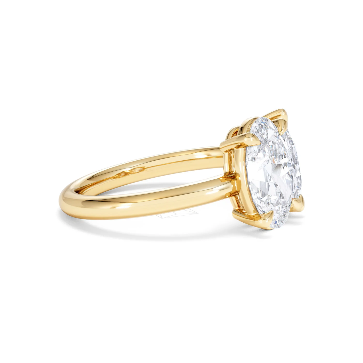 Toi Et Moi 3.00ct Oval and Pear Cut Lab Diamond Engagement Ring in 18K Yellow Gold - Image 25