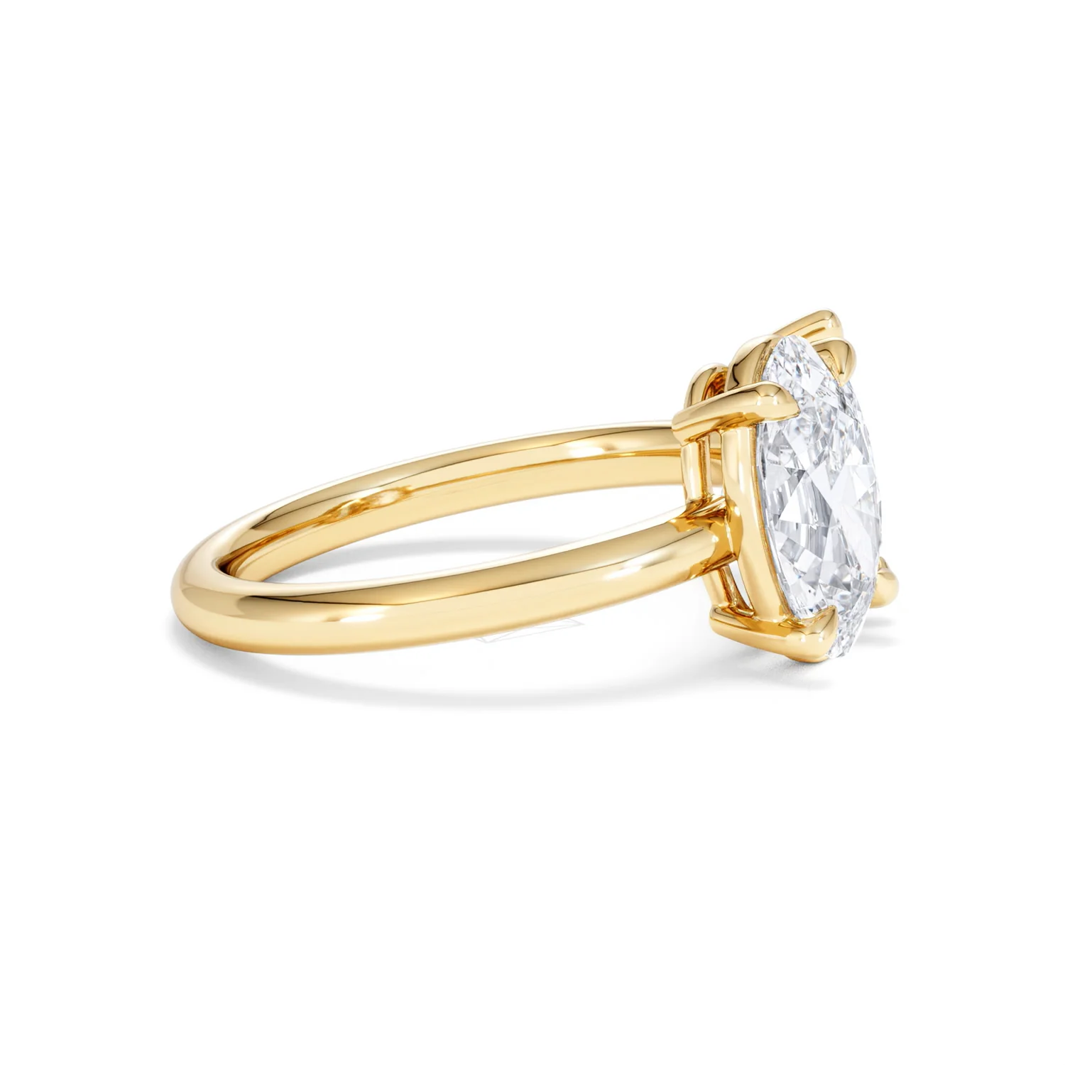 Toi Et Moi 3.00ct Oval and Pear Cut Lab Diamond Engagement Ring in 18K Yellow Gold - Image 27
