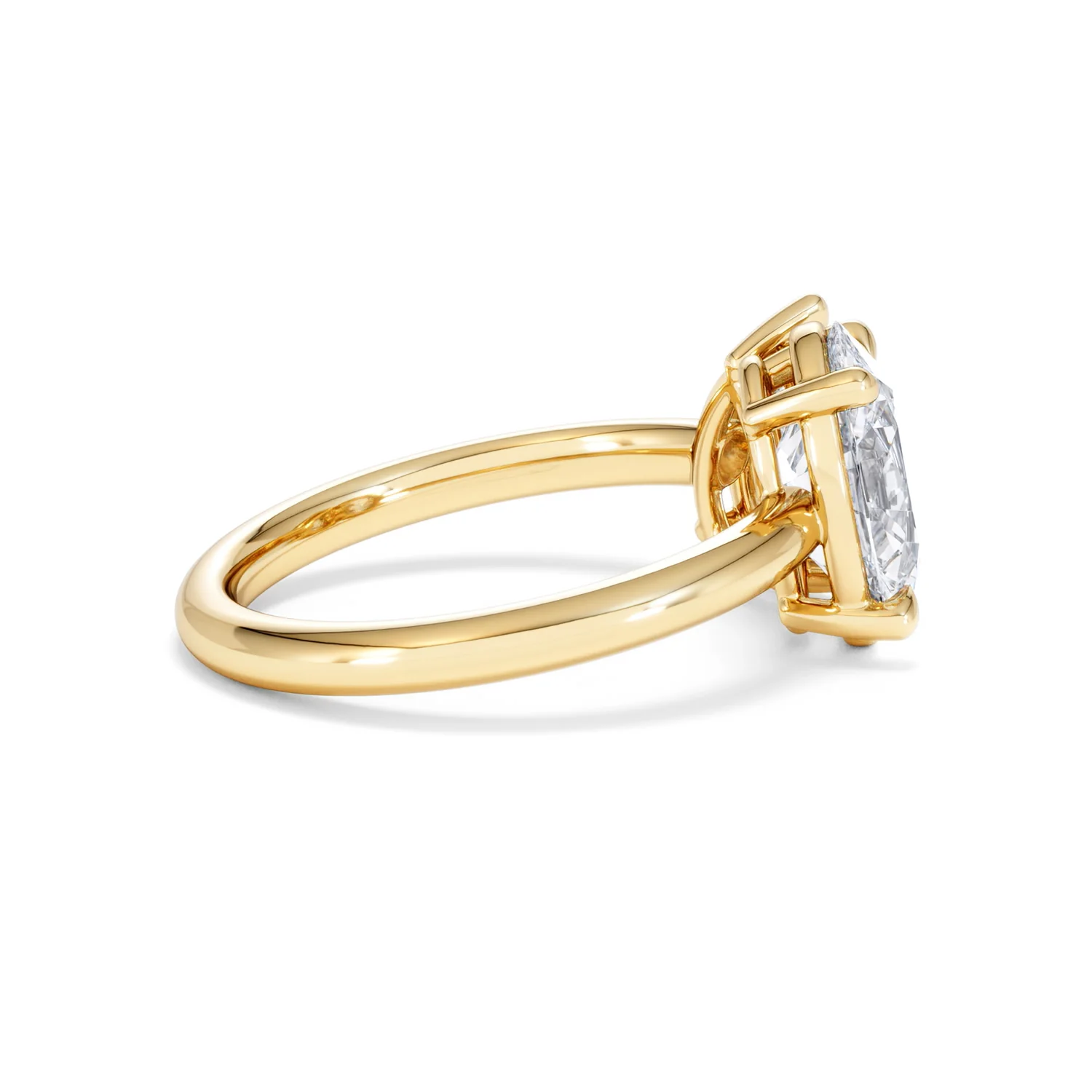 Toi Et Moi 3.00ct Oval and Pear Cut Lab Diamond Engagement Ring in 18K Yellow Gold - Image 32
