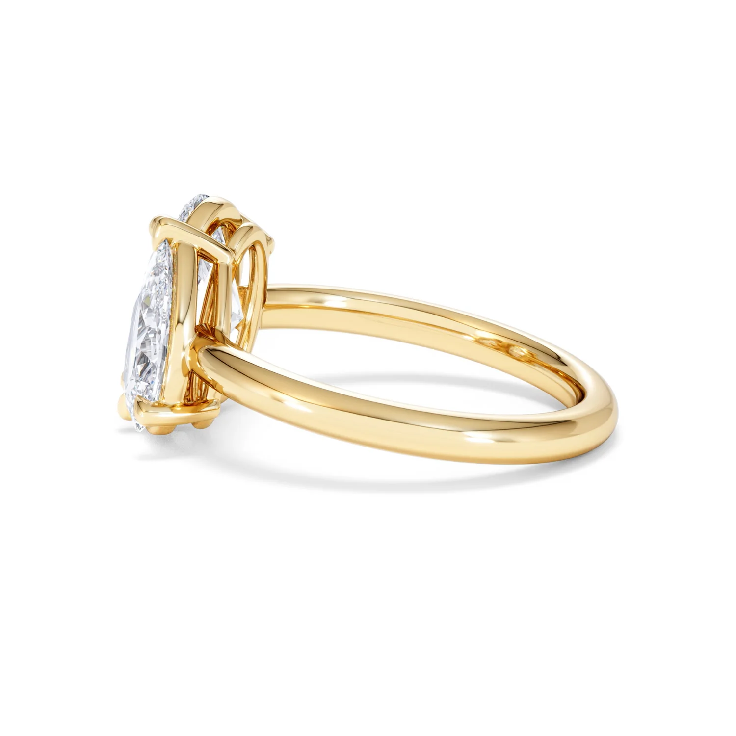 Toi Et Moi 3.00ct Oval and Pear Cut Lab Diamond Engagement Ring in 18K Yellow Gold - Image 67