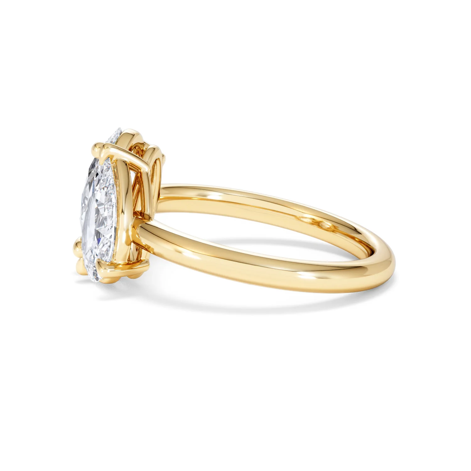 Toi Et Moi 3.00ct Oval and Pear Cut Lab Diamond Engagement Ring in 18K Yellow Gold - Image 69