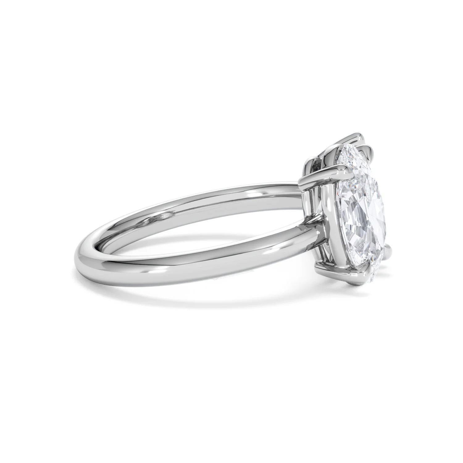 Toi Et Moi 3.00ct Oval and Pear Cut Lab Diamond Engagement Ring in Platinum - Image 28