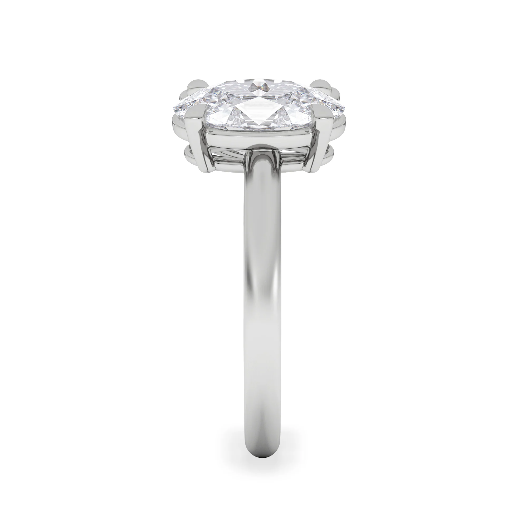 Toi Et Moi 3.00ct Oval and Pear Cut Lab Diamond Engagement Ring in Platinum - Image 5