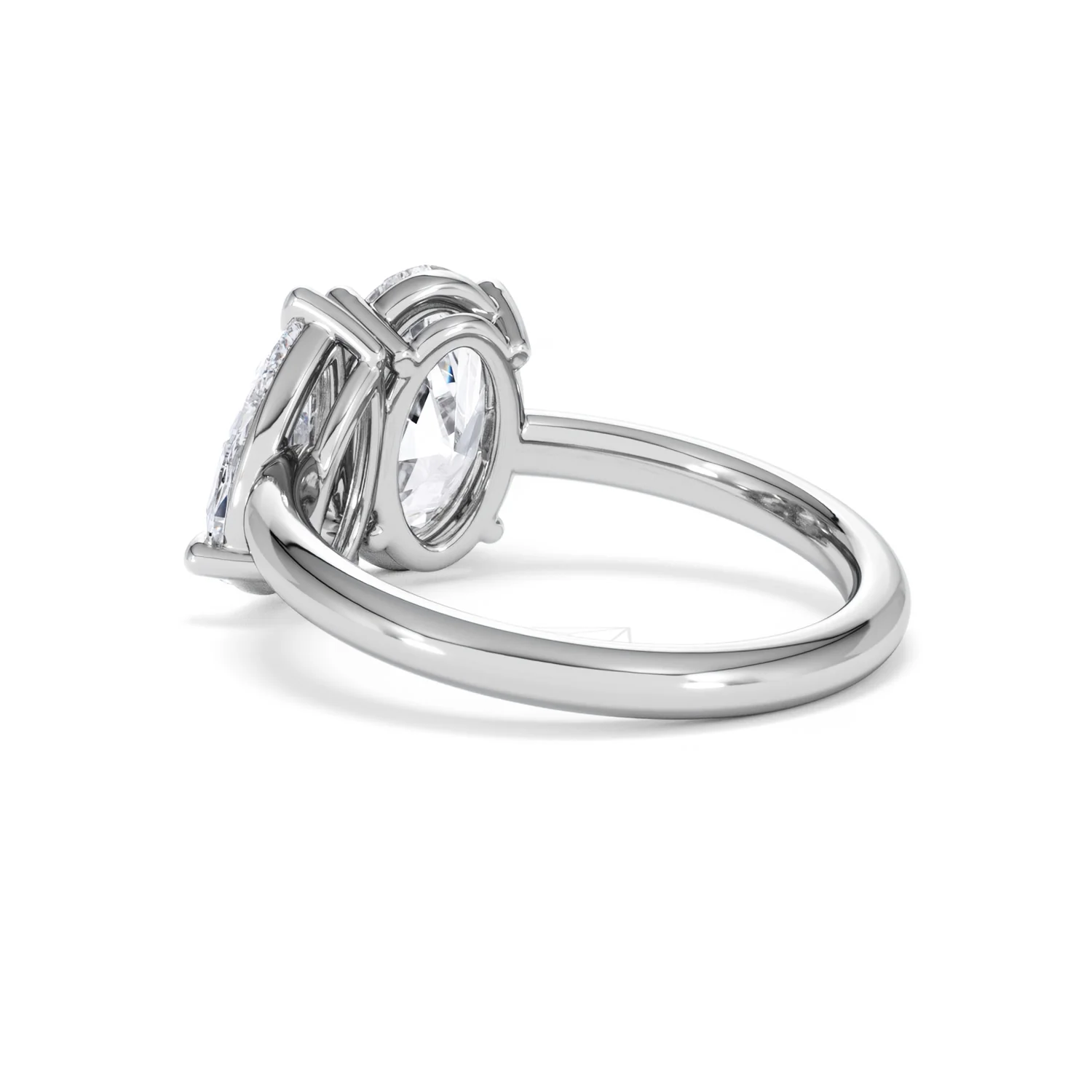 Toi Et Moi 3.00ct Oval and Pear Cut Lab Diamond Engagement Ring in Platinum - Image 59