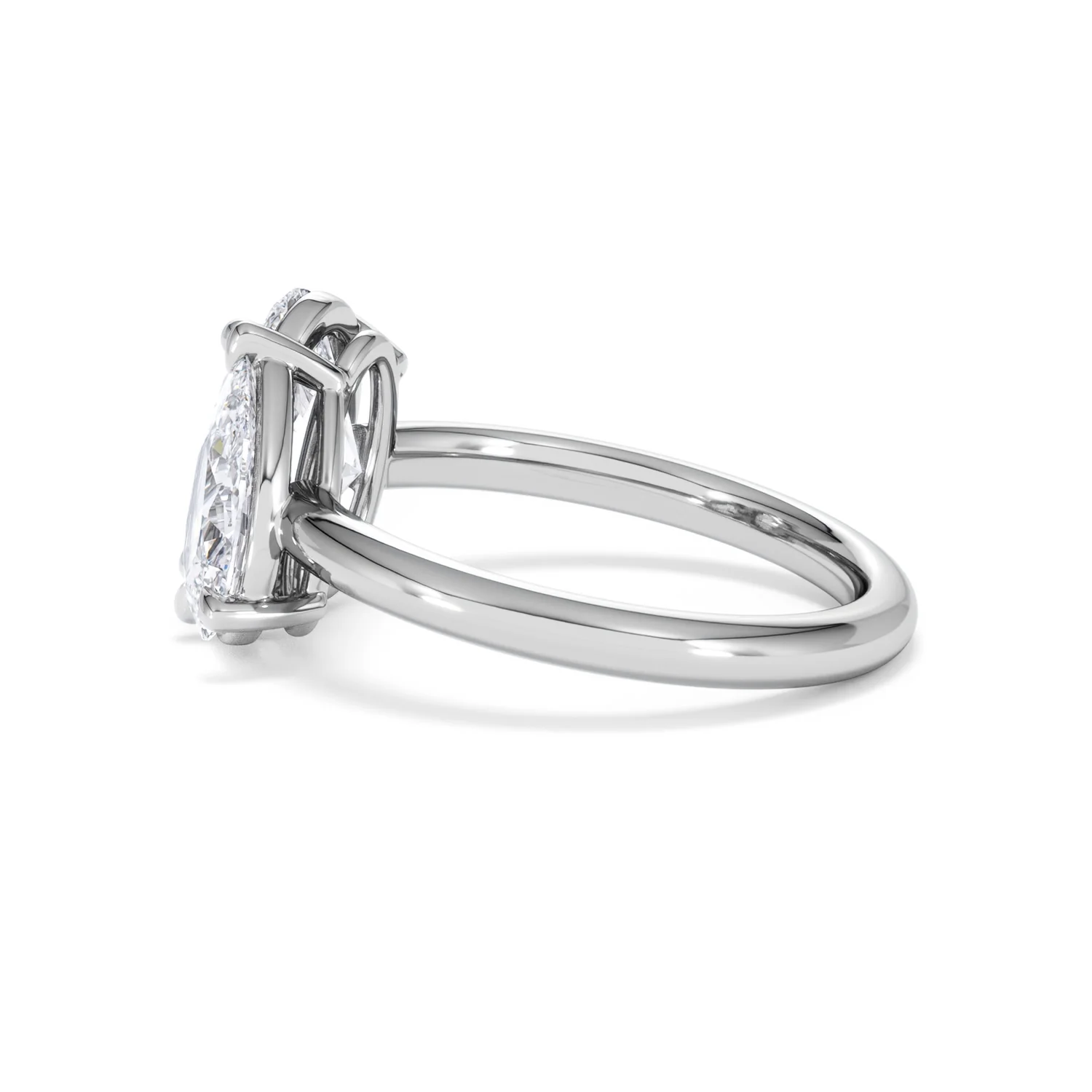 Toi Et Moi 3.00ct Oval and Pear Cut Lab Diamond Engagement Ring in Platinum - Image 67
