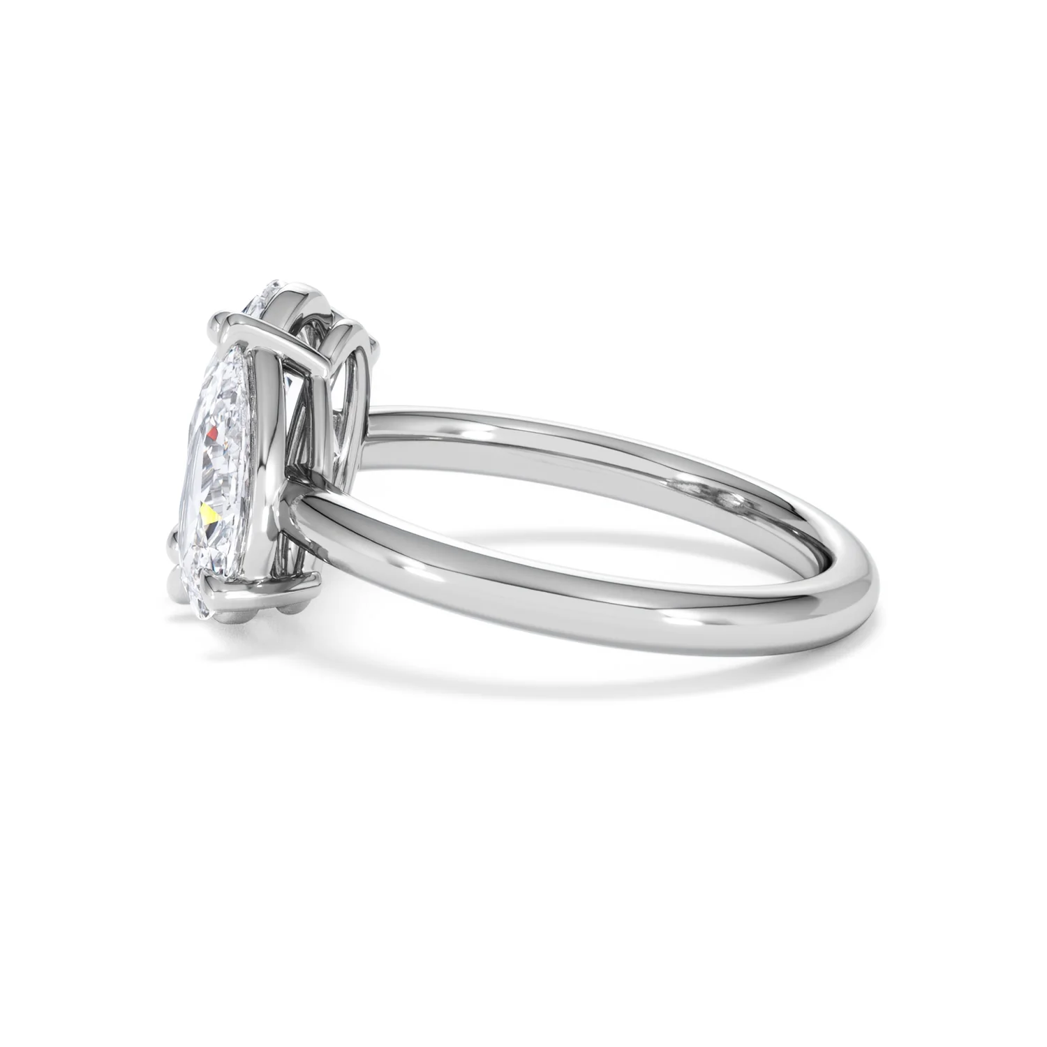 Toi Et Moi 3.00ct Oval and Pear Cut Lab Diamond Engagement Ring in Platinum - Image 68