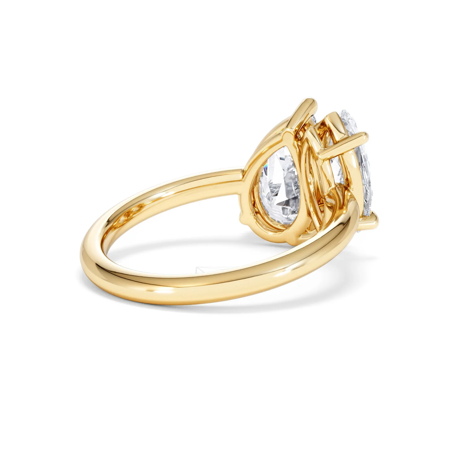 Toi Et Moi 3.00ct Pear and Marquise Cut Lab Diamond Engagement Ring in 18K Yellow Gold - Image 39