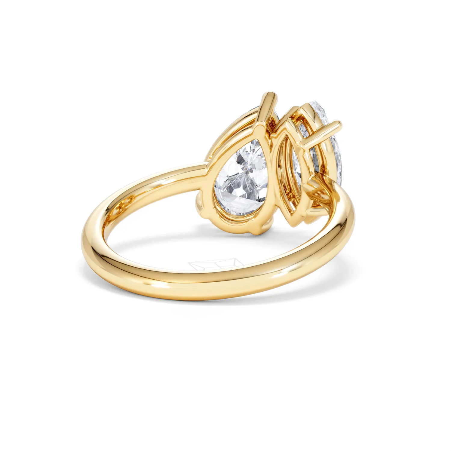 Toi Et Moi 3.00ct Pear and Marquise Cut Lab Diamond Engagement Ring in 18K Yellow Gold - Image 43