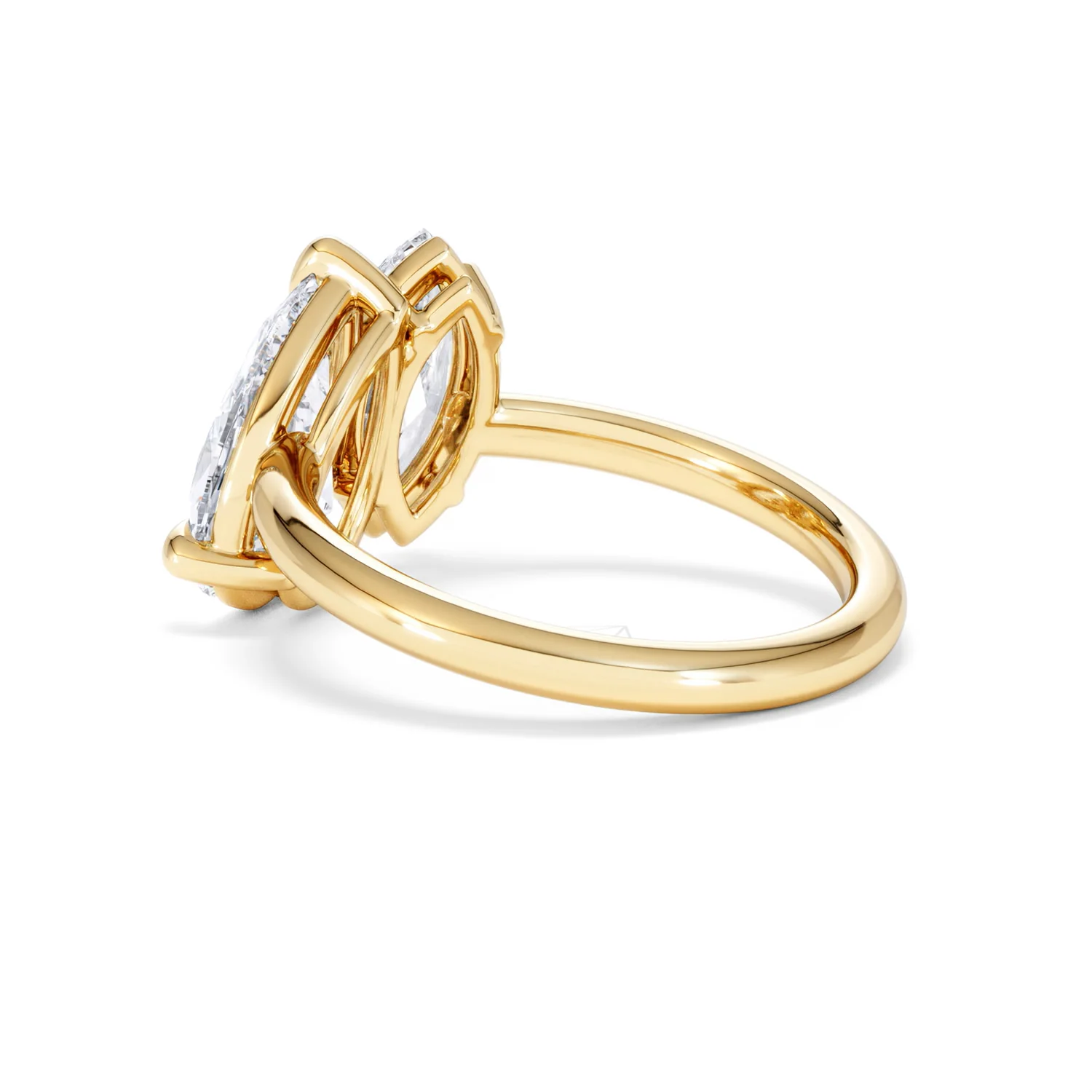 Toi Et Moi 3.00ct Pear and Marquise Cut Lab Diamond Engagement Ring in 18K Yellow Gold - Image 60