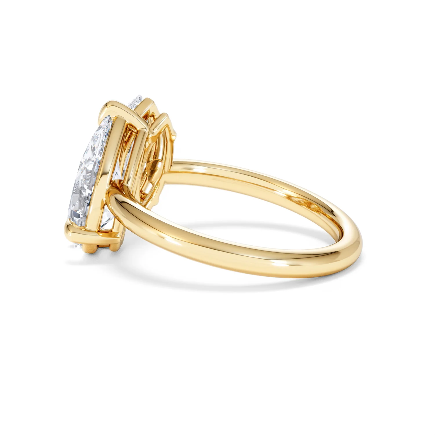 Toi Et Moi 3.00ct Pear and Marquise Cut Lab Diamond Engagement Ring in 18K Yellow Gold - Image 64