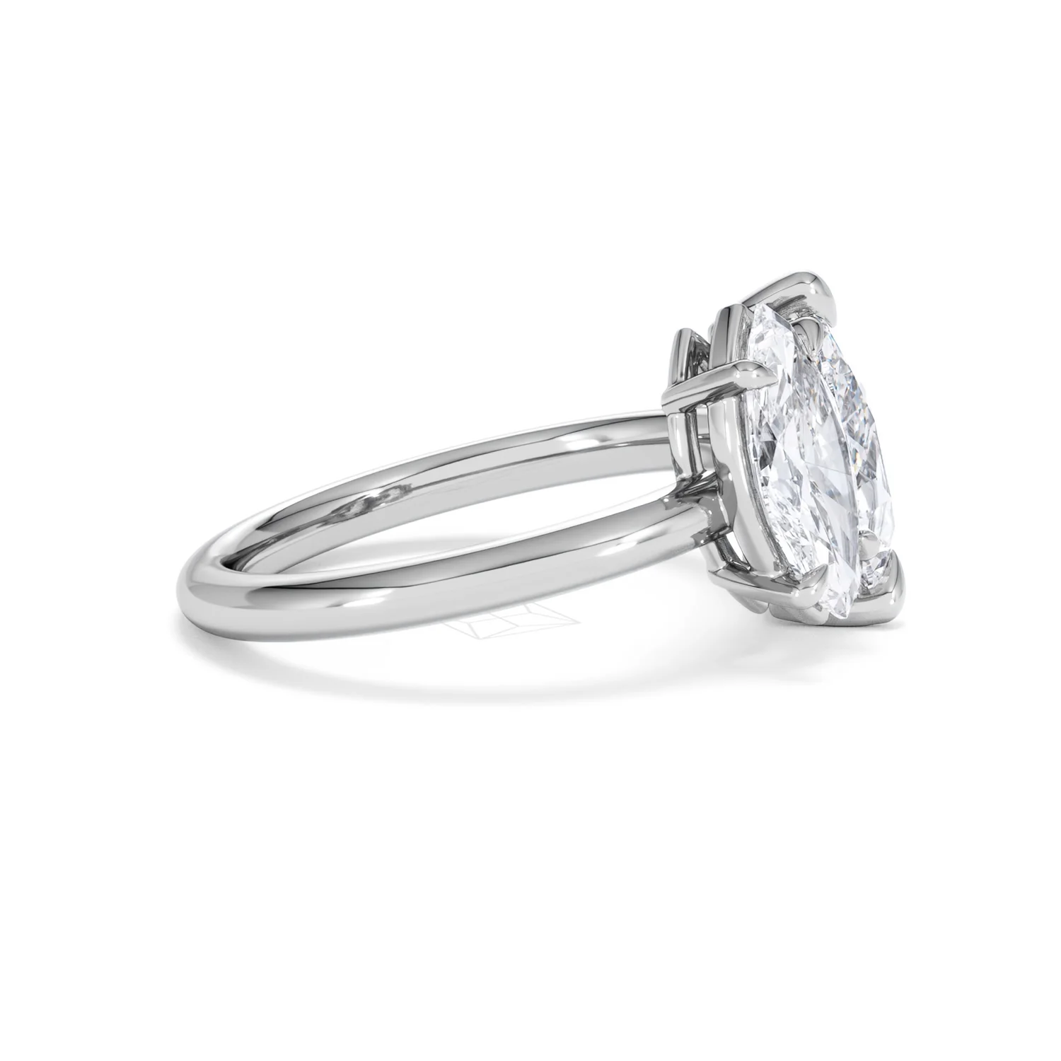 Toi Et Moi 3.00ct Pear and Marquise Cut Lab Diamond Engagement Ring in Platinum - Image 25