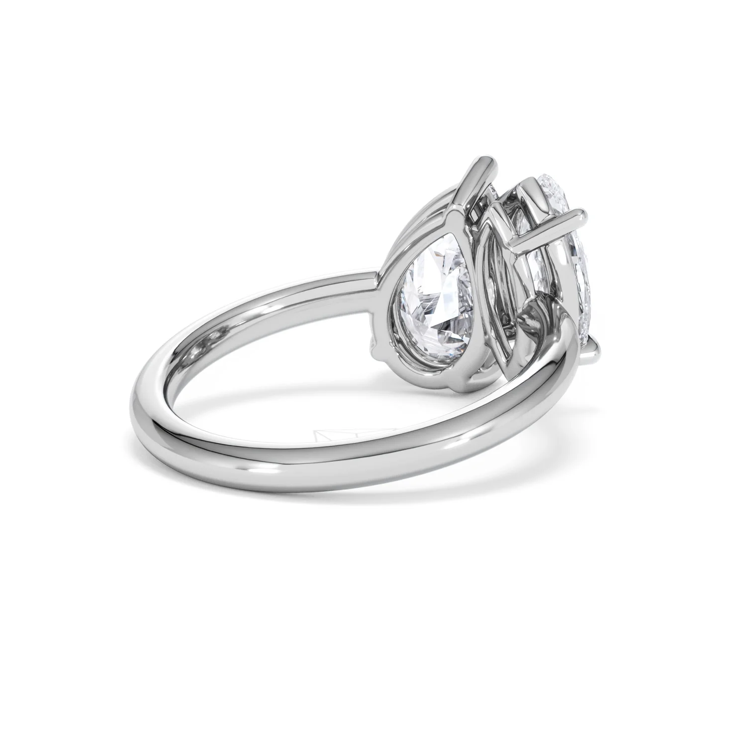 Toi Et Moi 3.00ct Pear and Marquise Cut Lab Diamond Engagement Ring in Platinum - Image 39