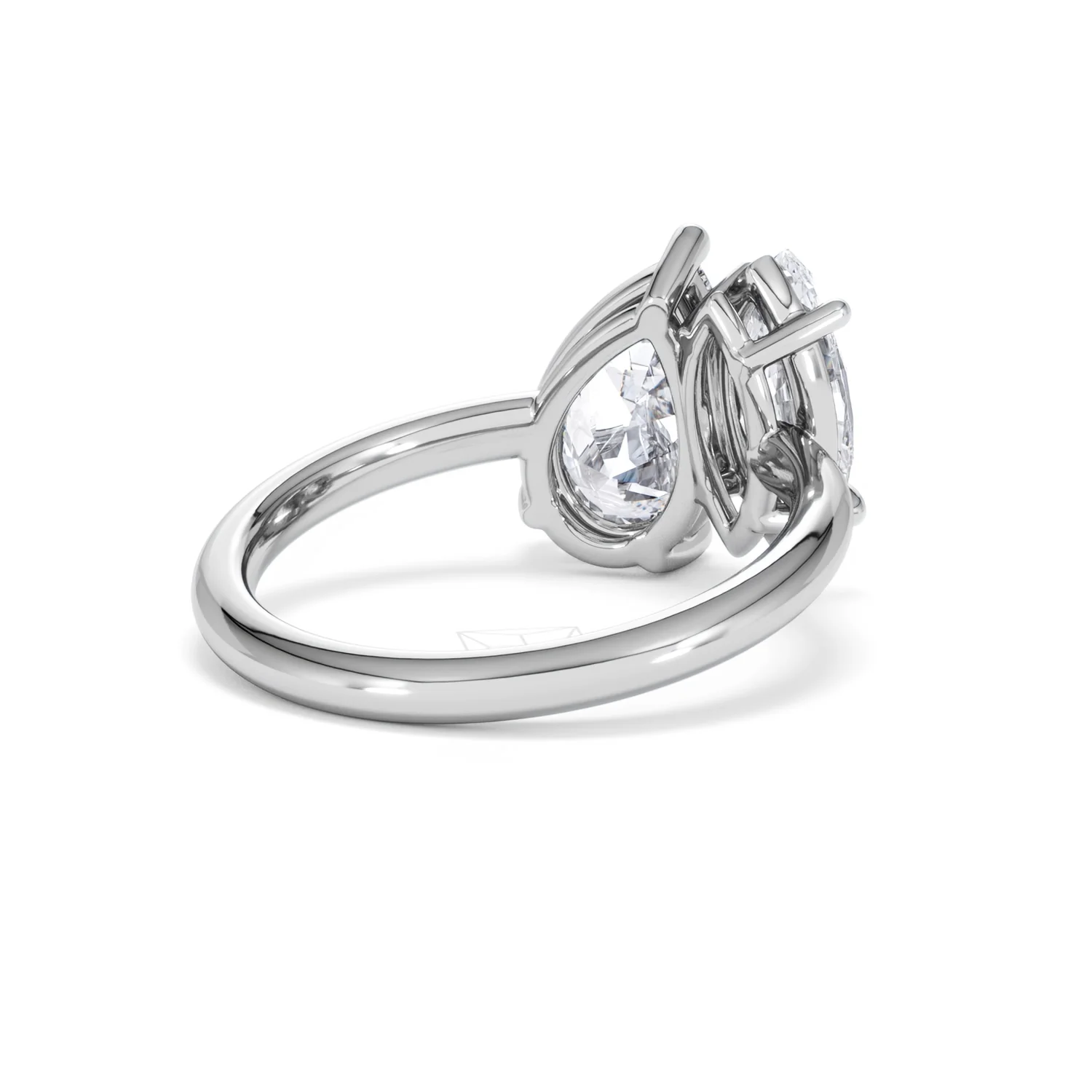 Toi Et Moi 3.00ct Pear and Marquise Cut Lab Diamond Engagement Ring in Platinum - Image 40