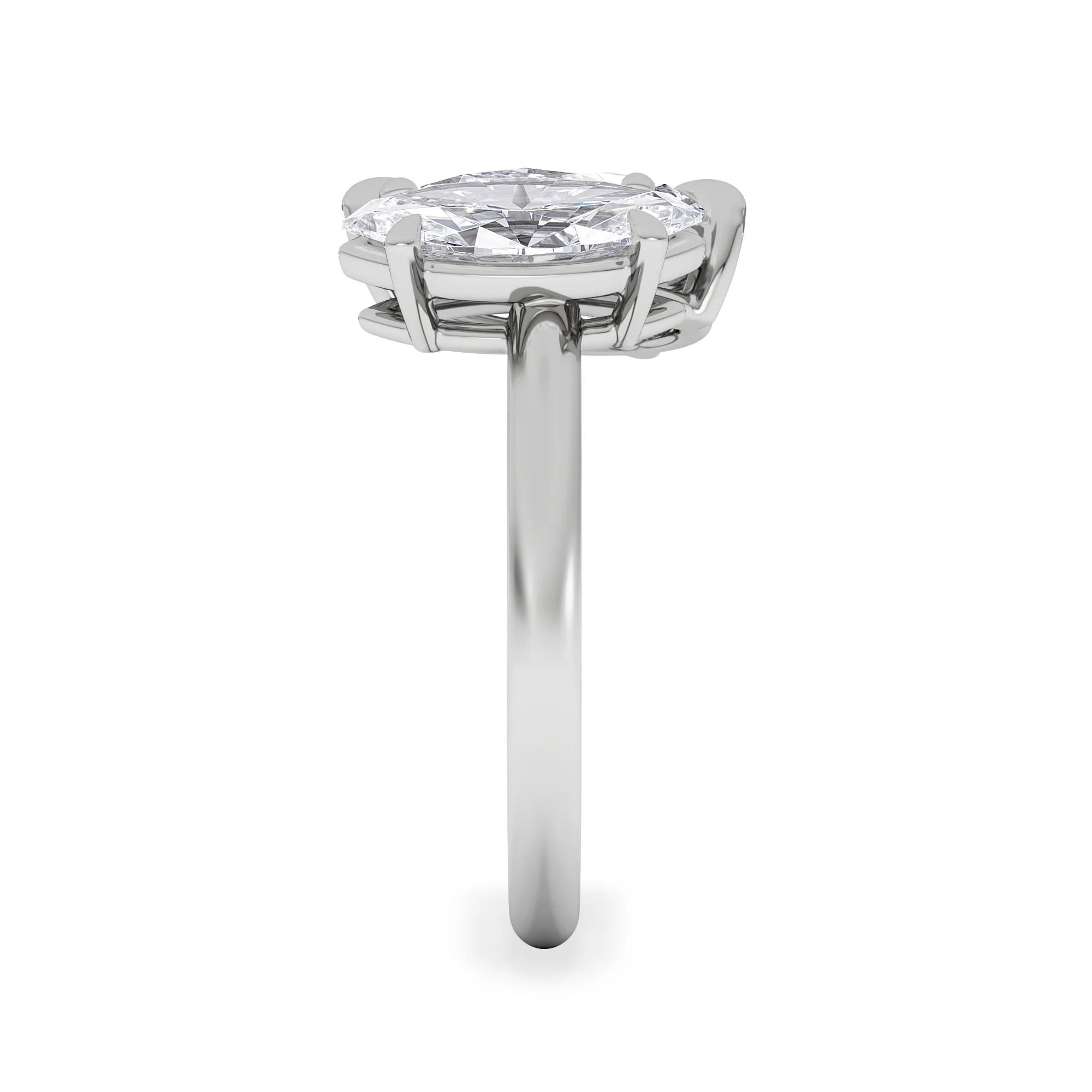 Toi Et Moi 3.00ct Pear and Marquise Cut Lab Diamond Engagement Ring in Platinum - Image 5