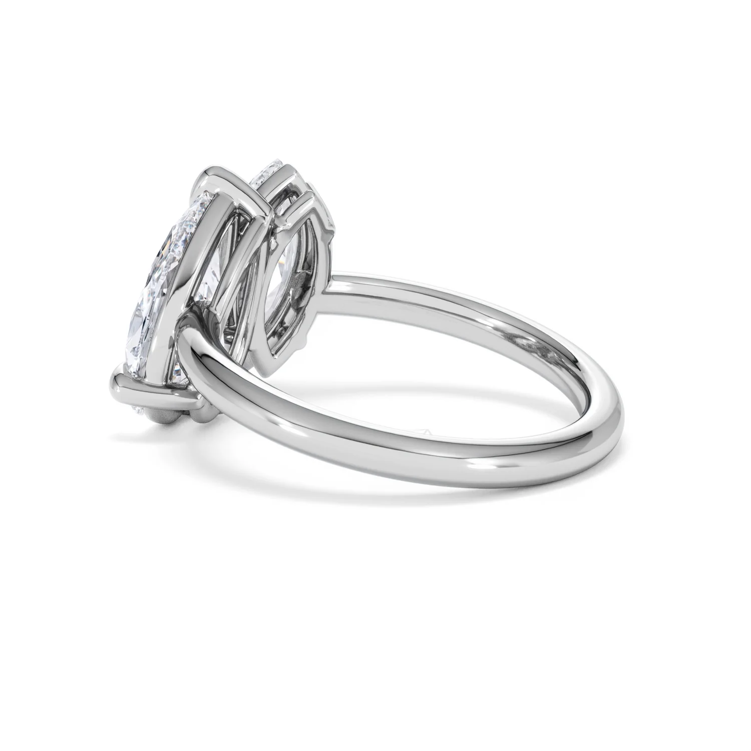 Toi Et Moi 3.00ct Pear and Marquise Cut Lab Diamond Engagement Ring in Platinum - Image 60