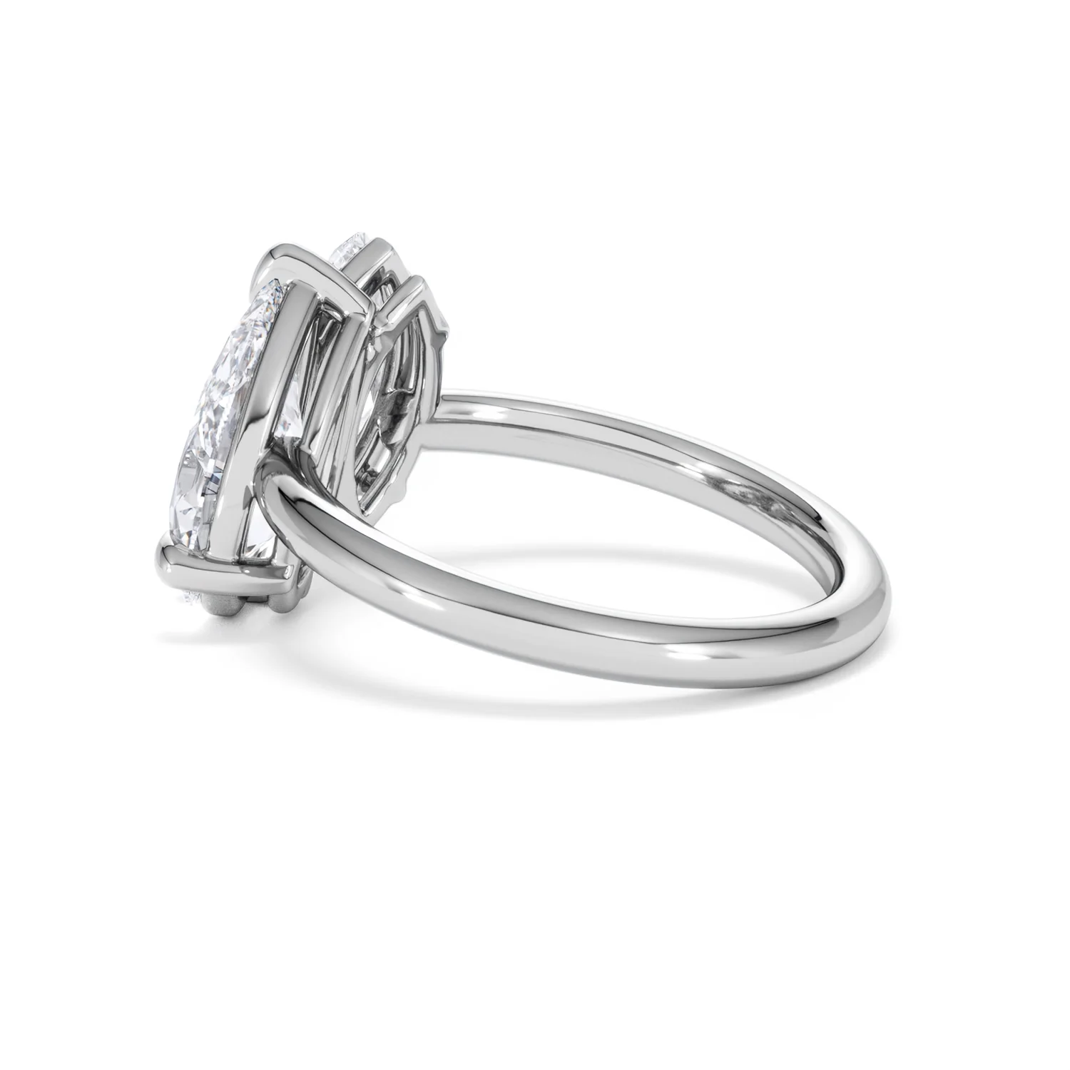 Toi Et Moi 3.00ct Pear and Marquise Cut Lab Diamond Engagement Ring in Platinum - Image 62