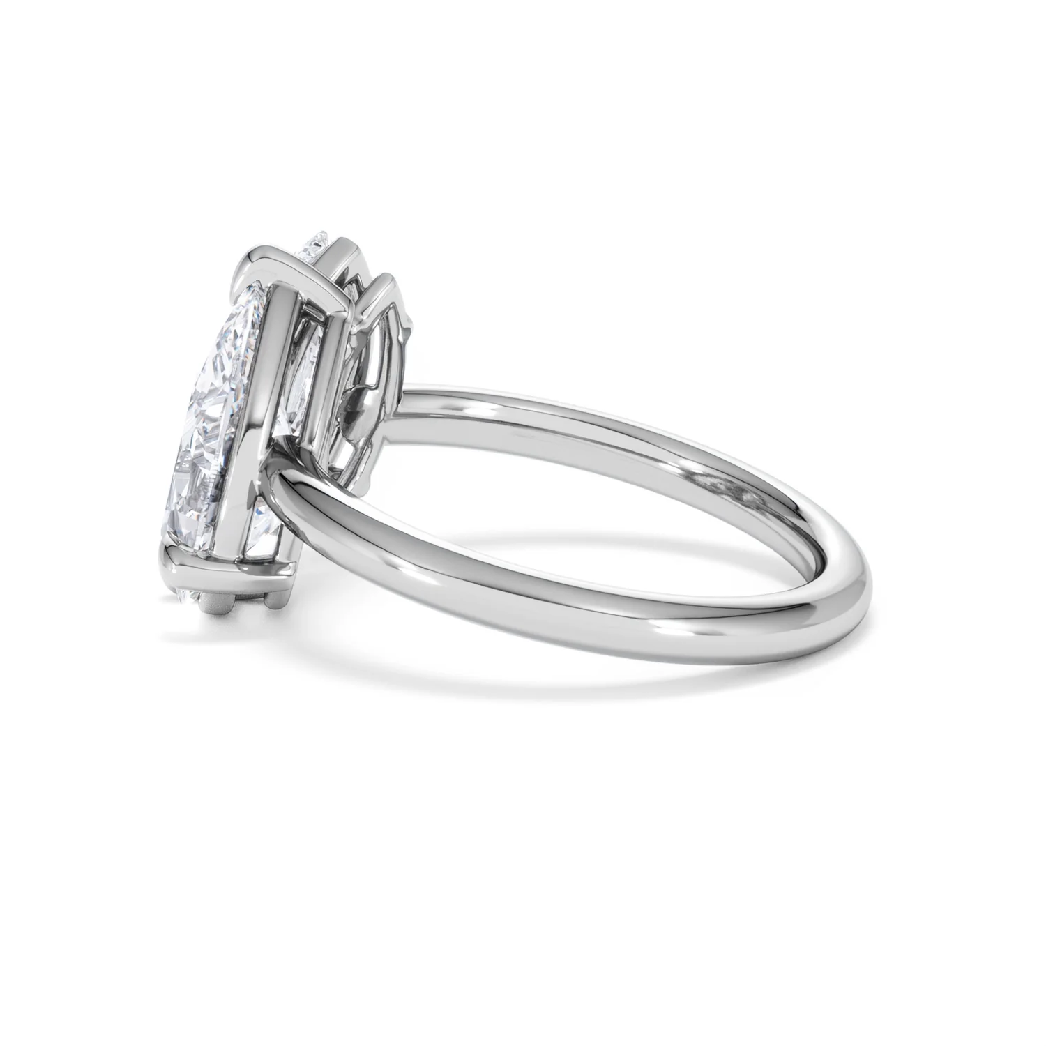 Toi Et Moi 3.00ct Pear and Marquise Cut Lab Diamond Engagement Ring in Platinum - Image 64
