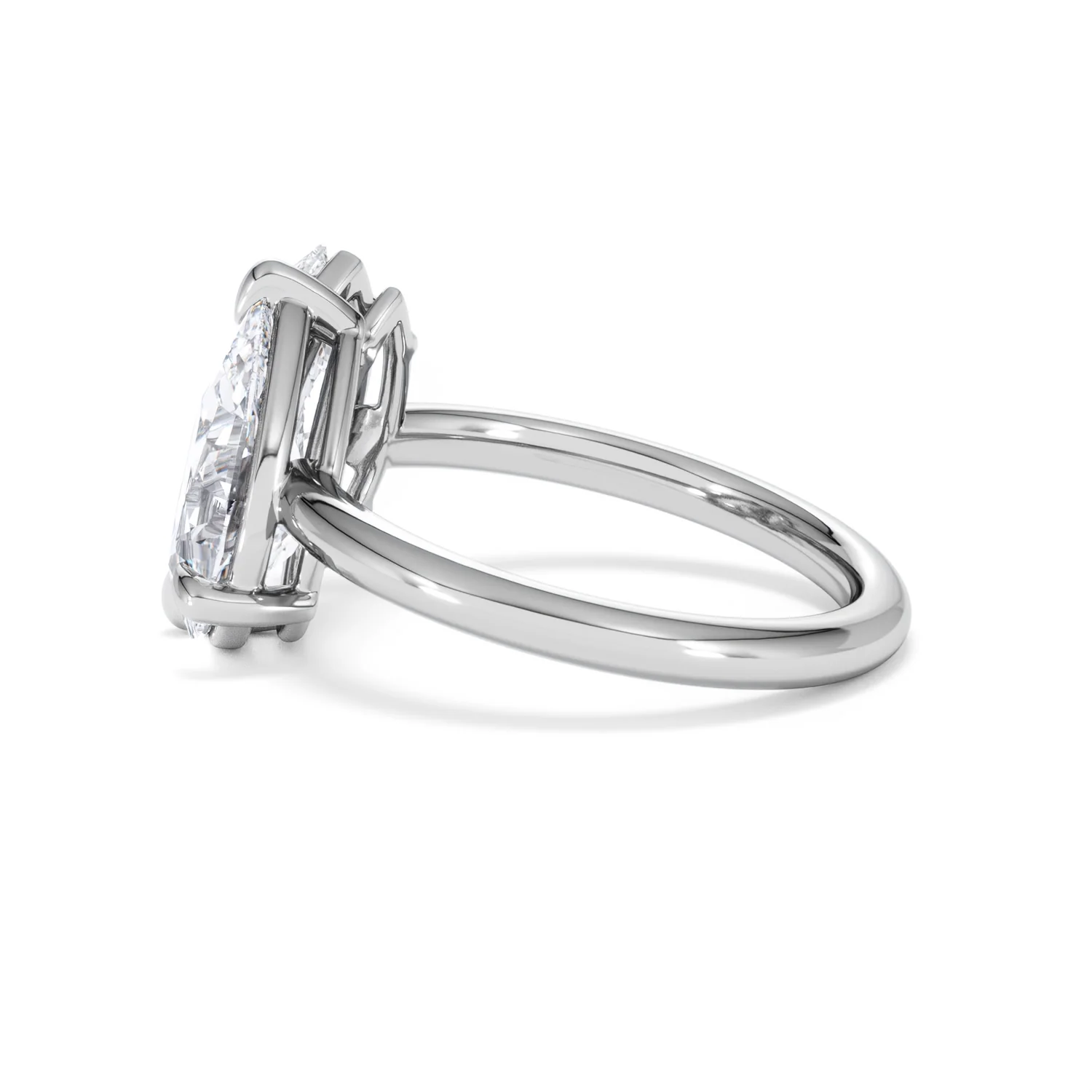 Toi Et Moi 3.00ct Pear and Marquise Cut Lab Diamond Engagement Ring in Platinum - Image 65