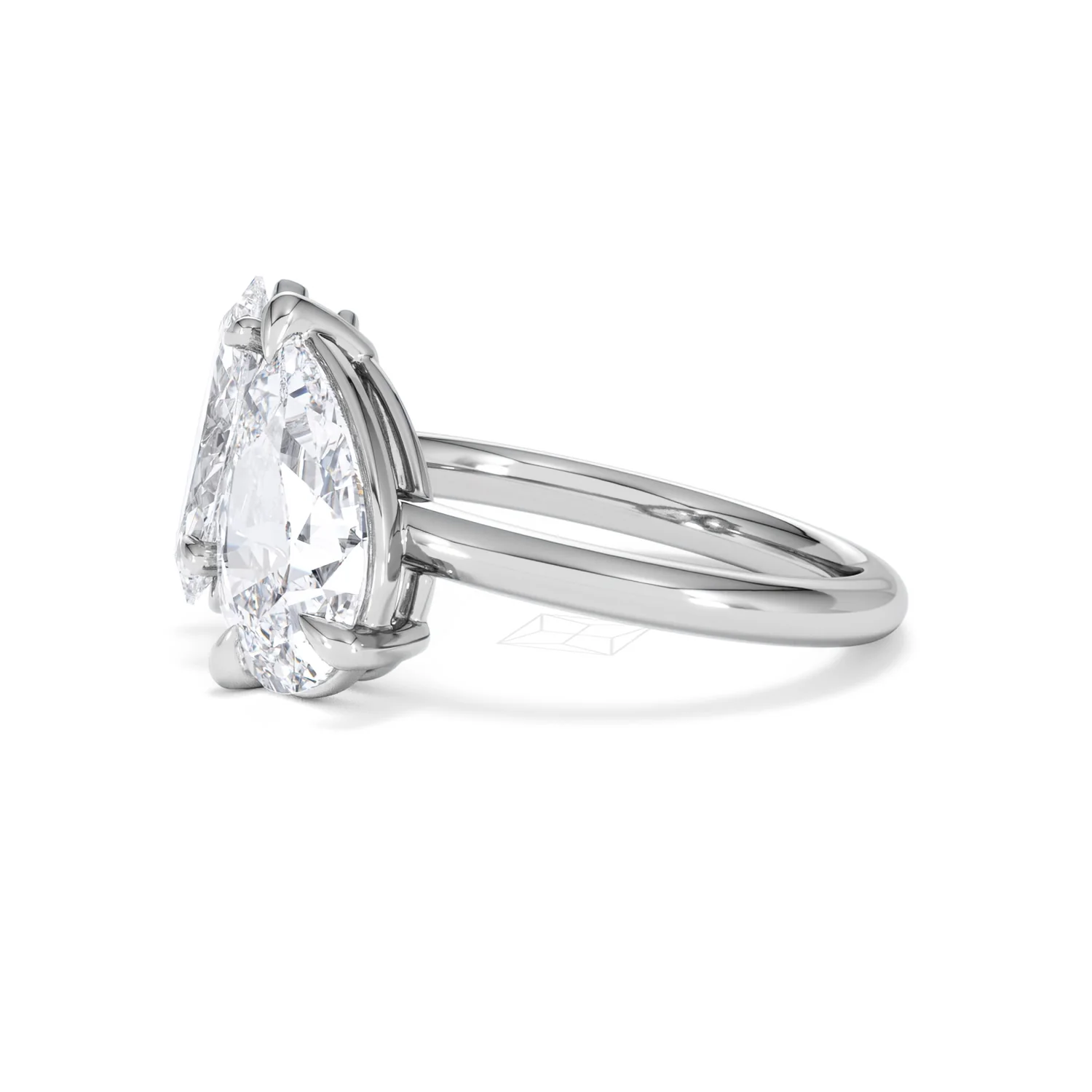Toi Et Moi 3.00ct Pear and Marquise Cut Lab Diamond Engagement Ring in Platinum - Image 73