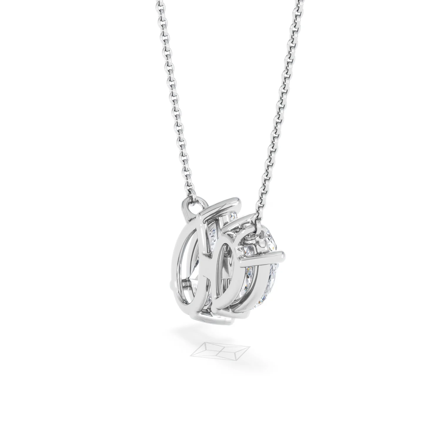 Toi Et Moi 3.00ct Pear Cut Lab Diamond 2 Stone Necklace in 18K White Gold - Image 35