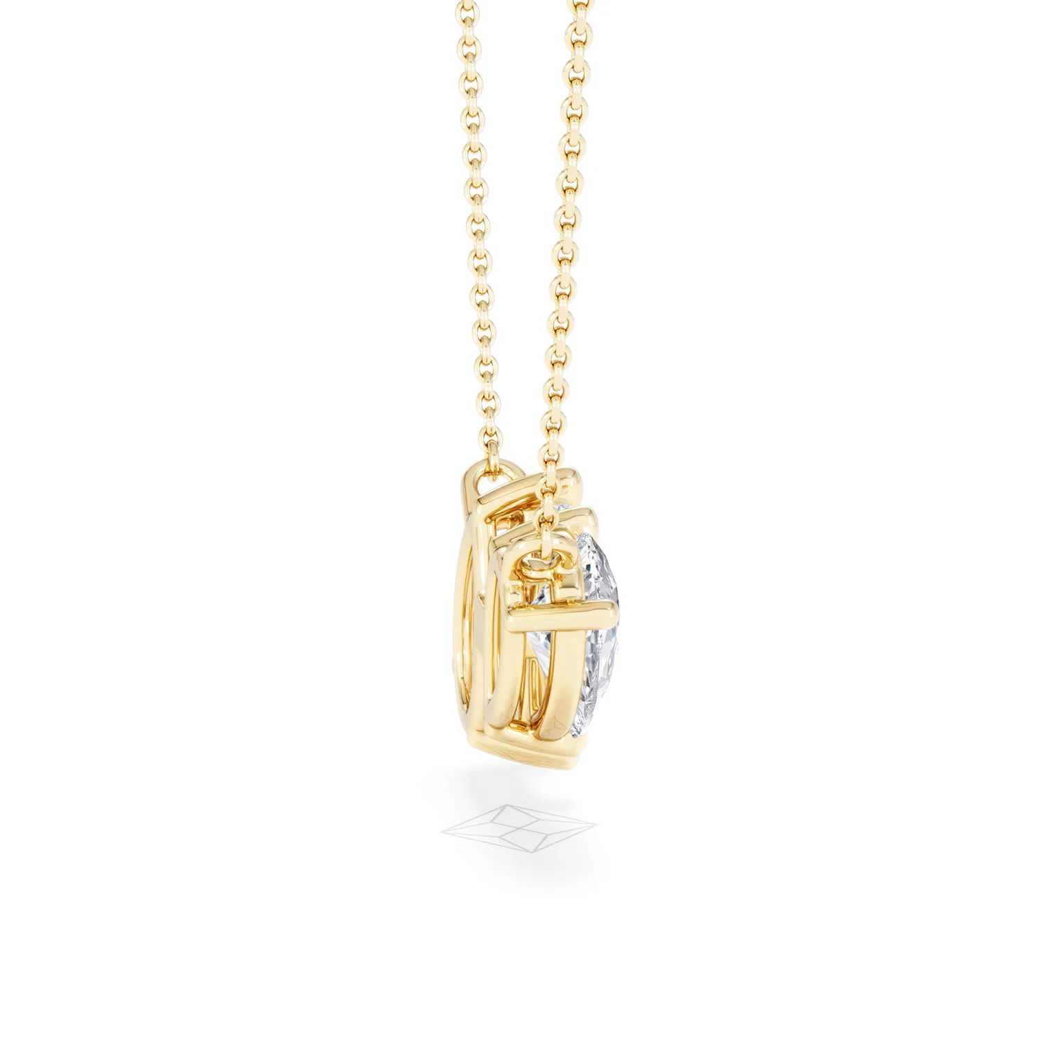 Toi Et Moi 3.00ct Pear Cut Lab Diamond 2 Stone Necklace in 18K Yellow Gold - Image 31