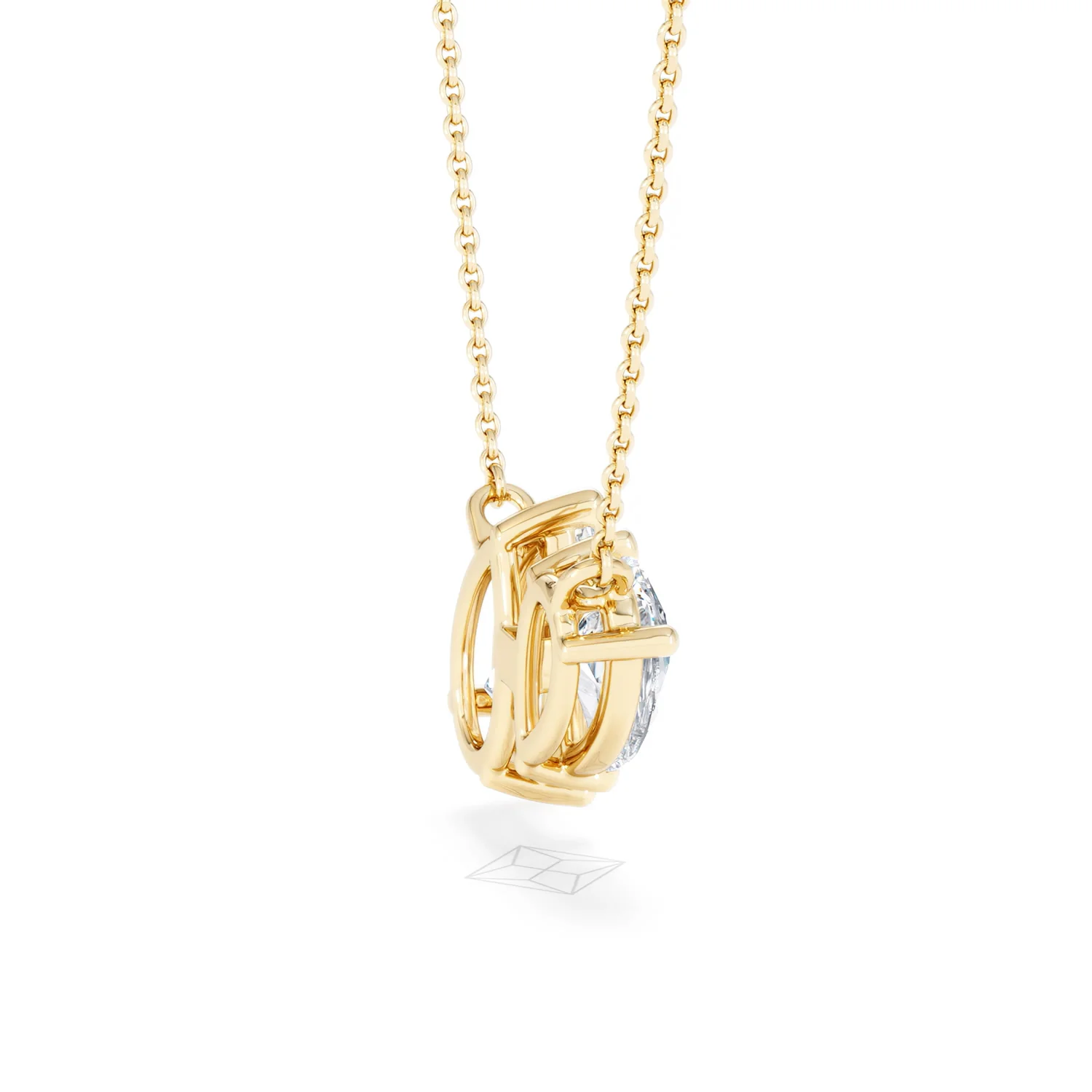 Toi Et Moi 3.00ct Pear Cut Lab Diamond 2 Stone Necklace in 18K Yellow Gold - Image 33