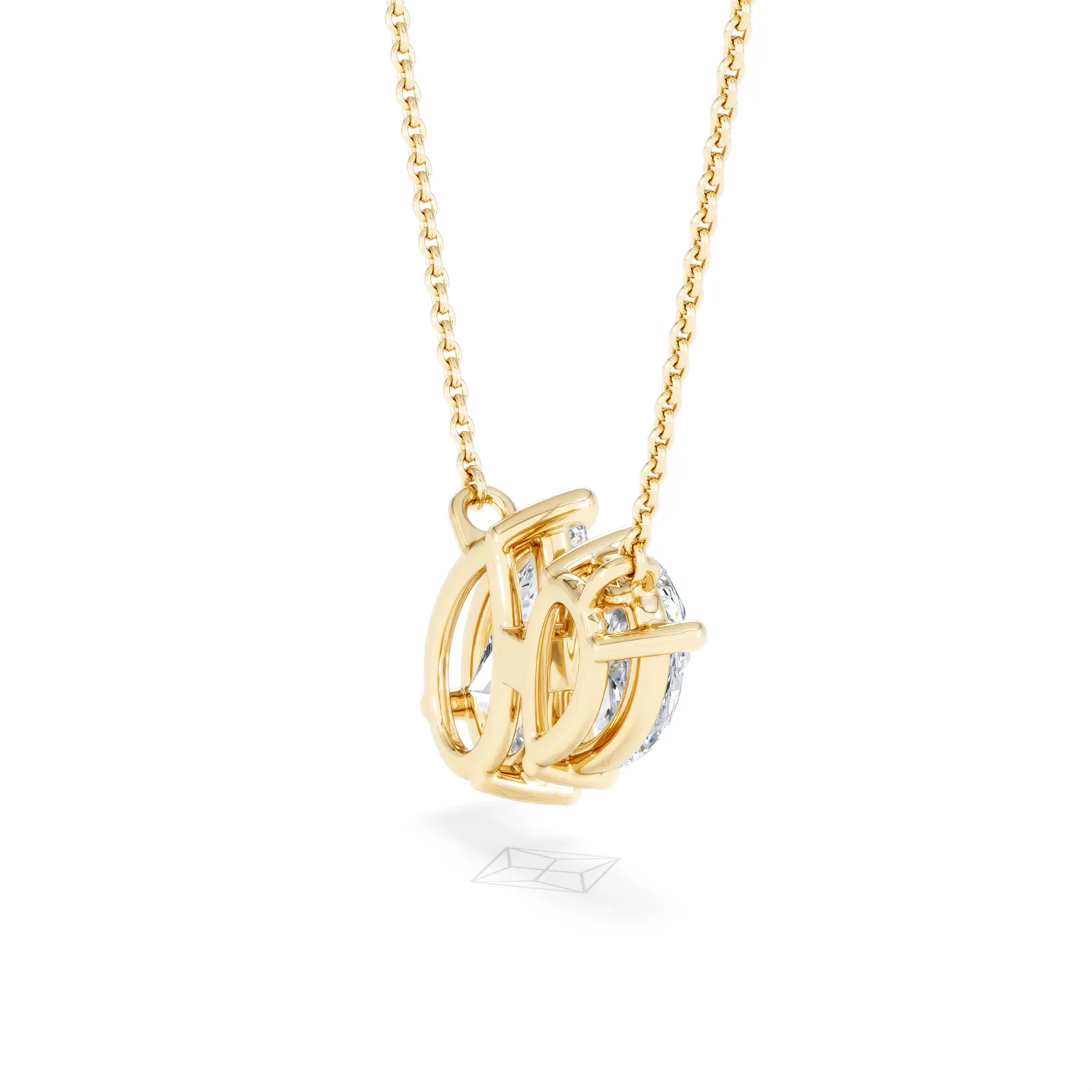 Toi Et Moi 3.00ct Pear Cut Lab Diamond 2 Stone Necklace in 18K Yellow Gold - Image 35