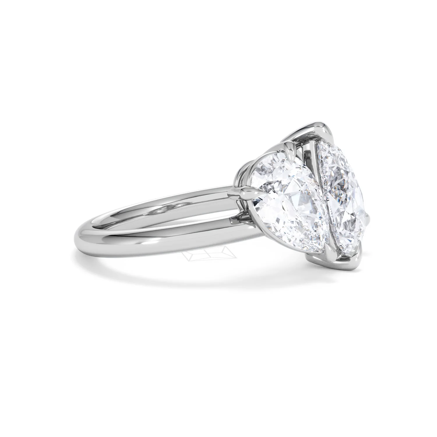 Toi Et Moi 3.00ct Pear Cut Lab Diamond Engagement Ring in Platinum - Image 21