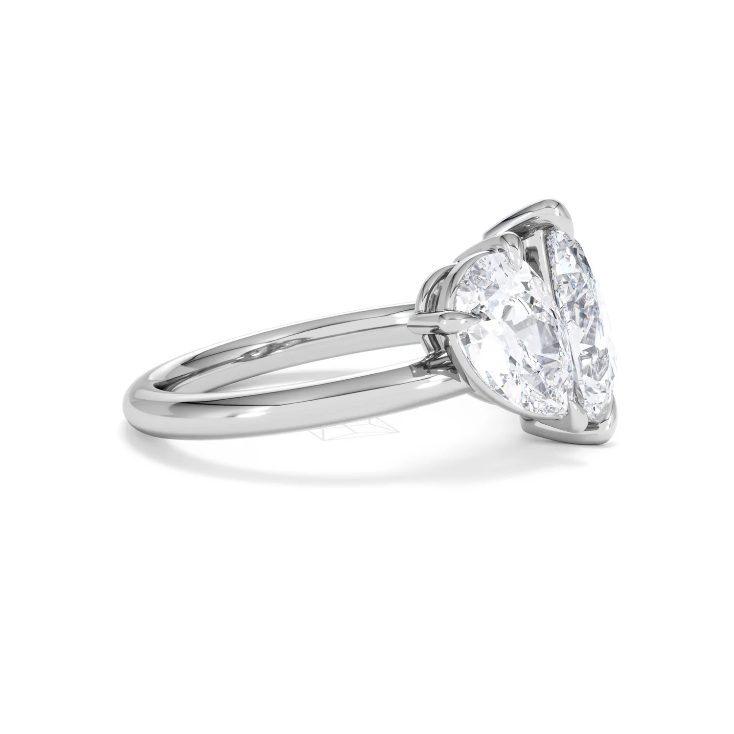 Toi Et Moi 3.00ct Pear Cut Lab Diamond Engagement Ring in Platinum - Image 23