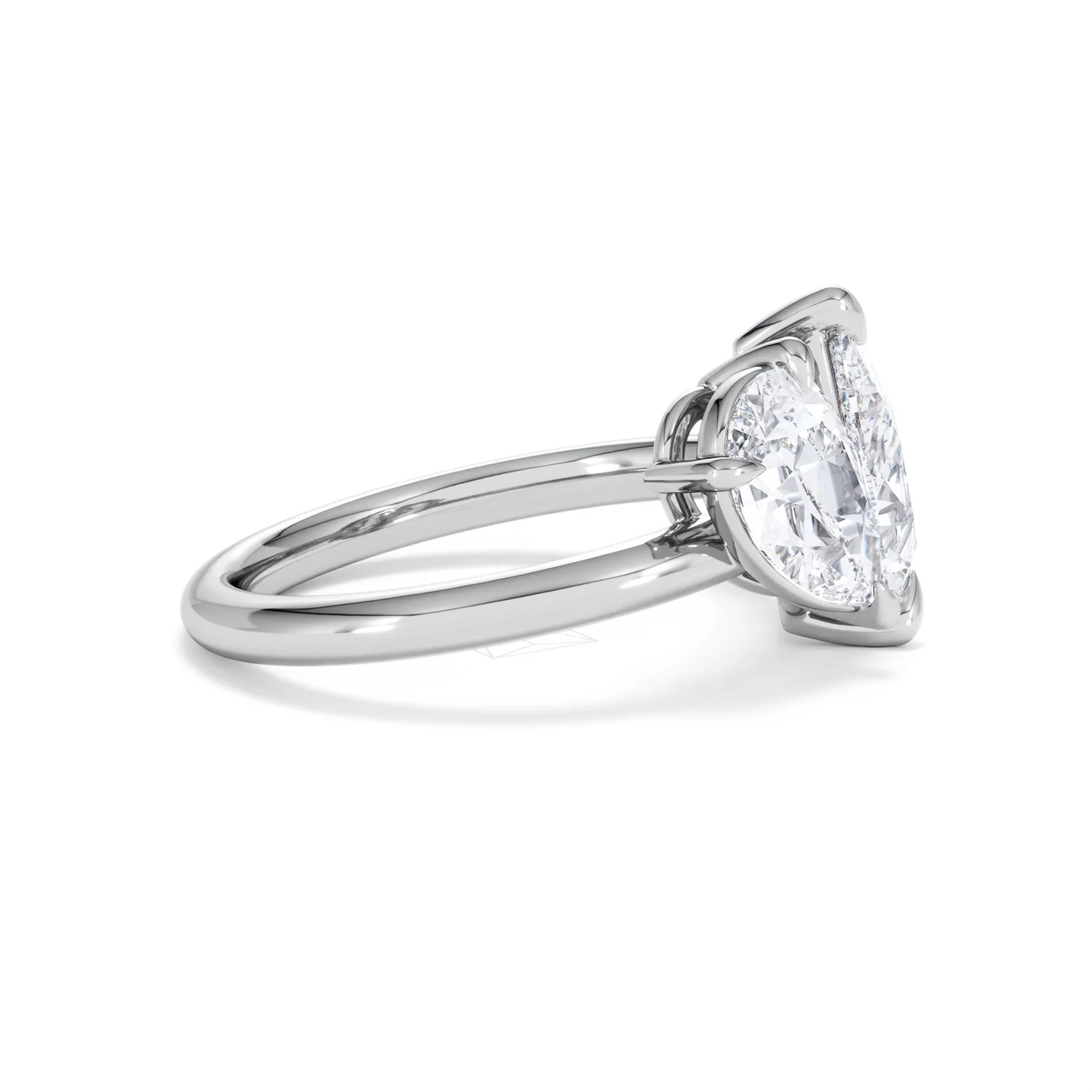 Toi Et Moi 3.00ct Pear Cut Lab Diamond Engagement Ring in Platinum - Image 25