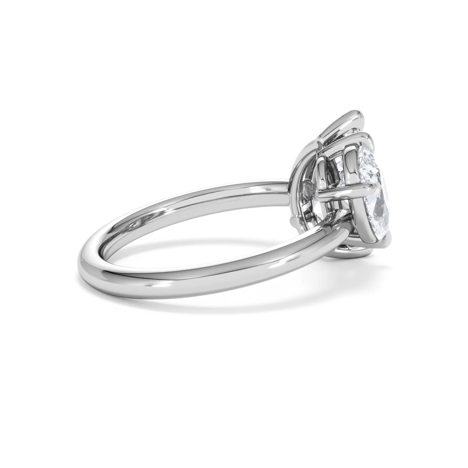 Toi Et Moi 3.00ct Pear Cut Lab Diamond Engagement Ring in Platinum - Image 32