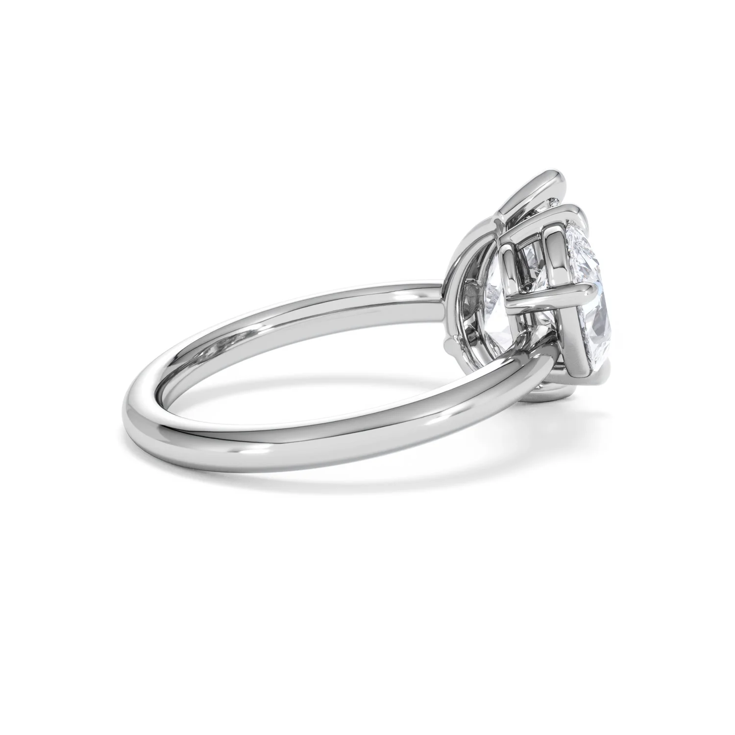 Toi Et Moi 3.00ct Pear Cut Lab Diamond Engagement Ring in Platinum - Image 33