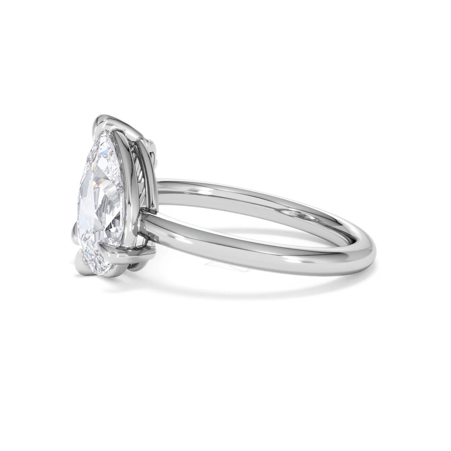 Toi Et Moi 3.00ct Pear Cut Lab Diamond Engagement Ring in Platinum - Image 70