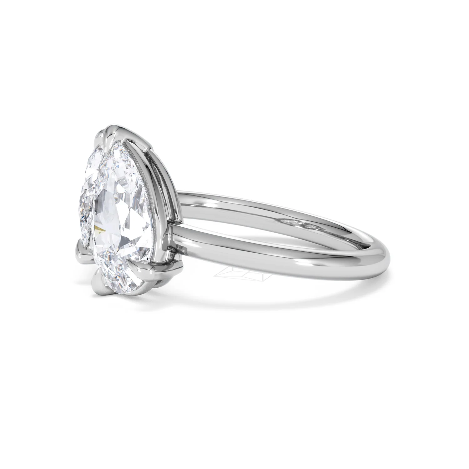 Toi Et Moi 3.00ct Pear Cut Lab Diamond Engagement Ring in Platinum - Image 73
