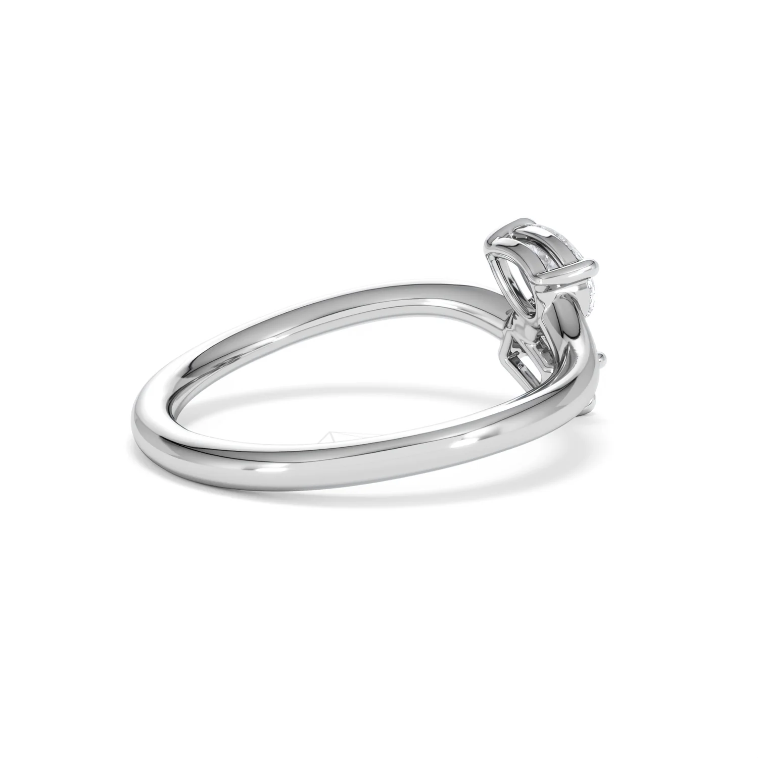 Toi et Moi Emerald and Pear Cut Lab Diamond Ring 0.50ct F/VS in 925 Silver - Image 37