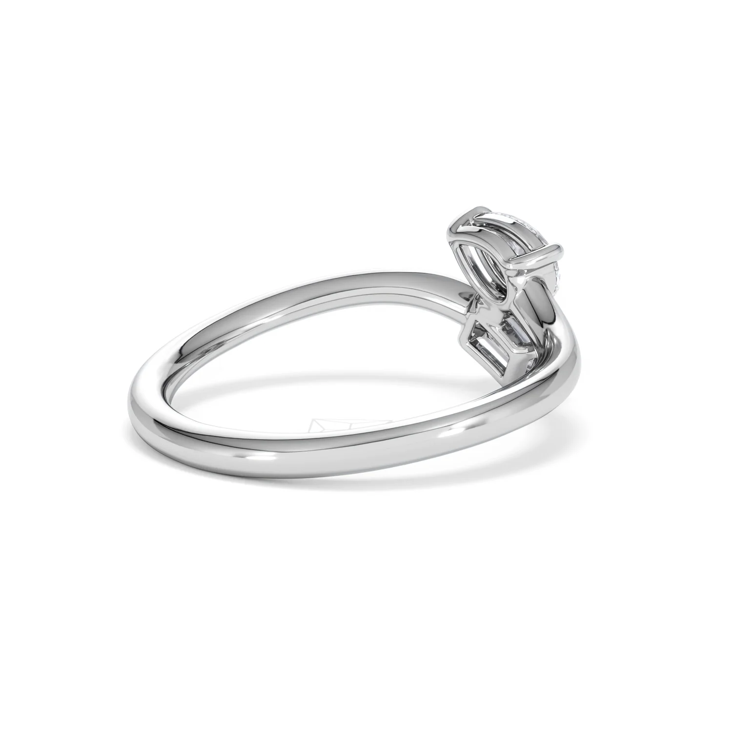 Toi et Moi Emerald and Pear Cut Lab Diamond Ring 0.50ct F/VS in 925 Silver - Image 39