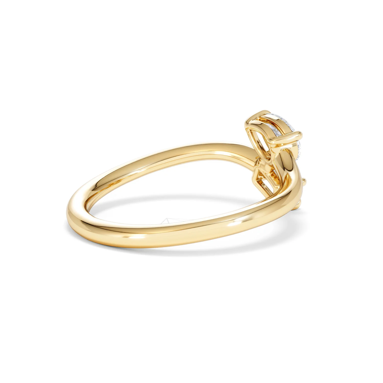 Toi et Moi Emerald and Pear Cut Lab Diamond Ring 0.50ct F/VS in 9K Gold - Image 36