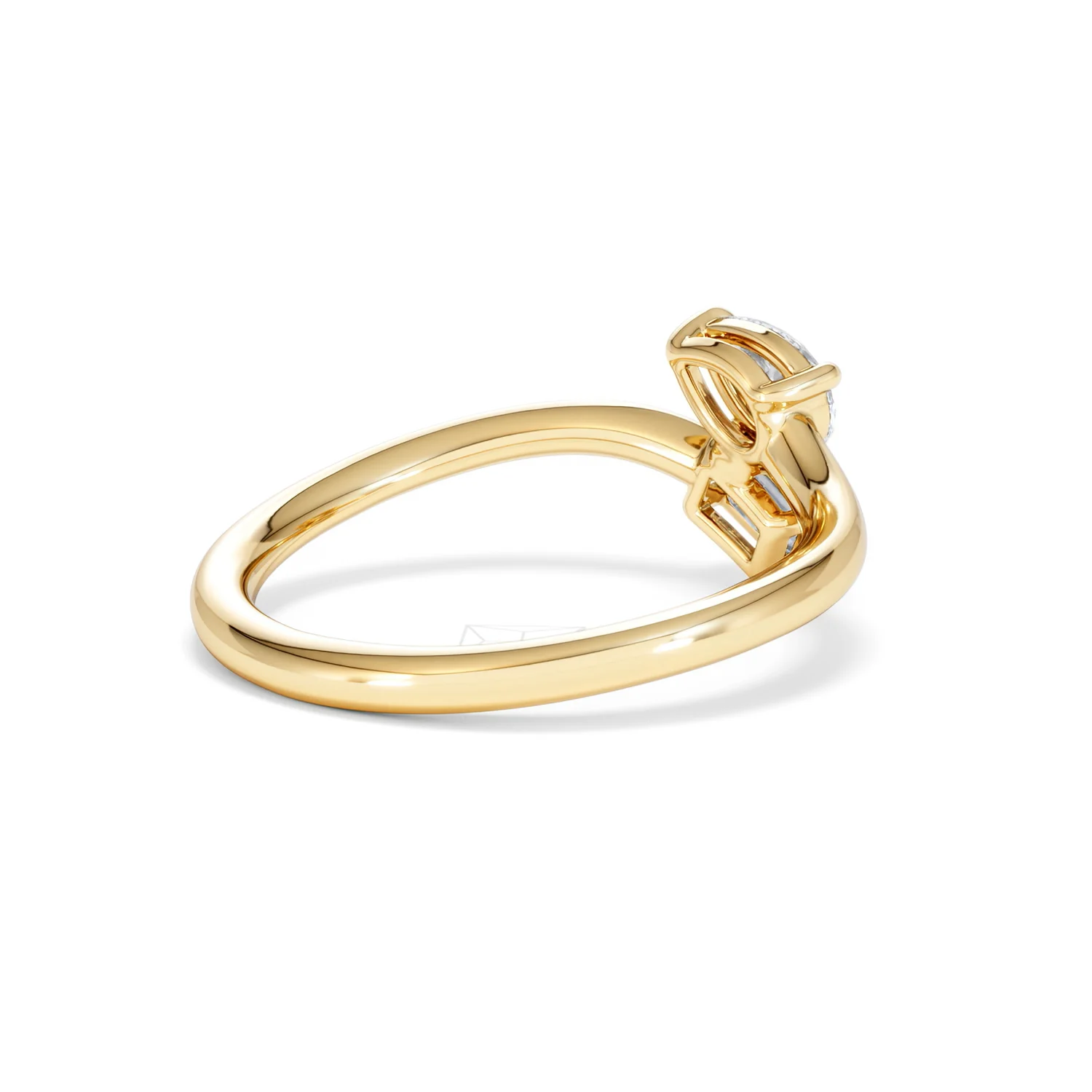 Toi et Moi Emerald and Pear Cut Lab Diamond Ring 0.50ct F/VS in 9K Gold - Image 38