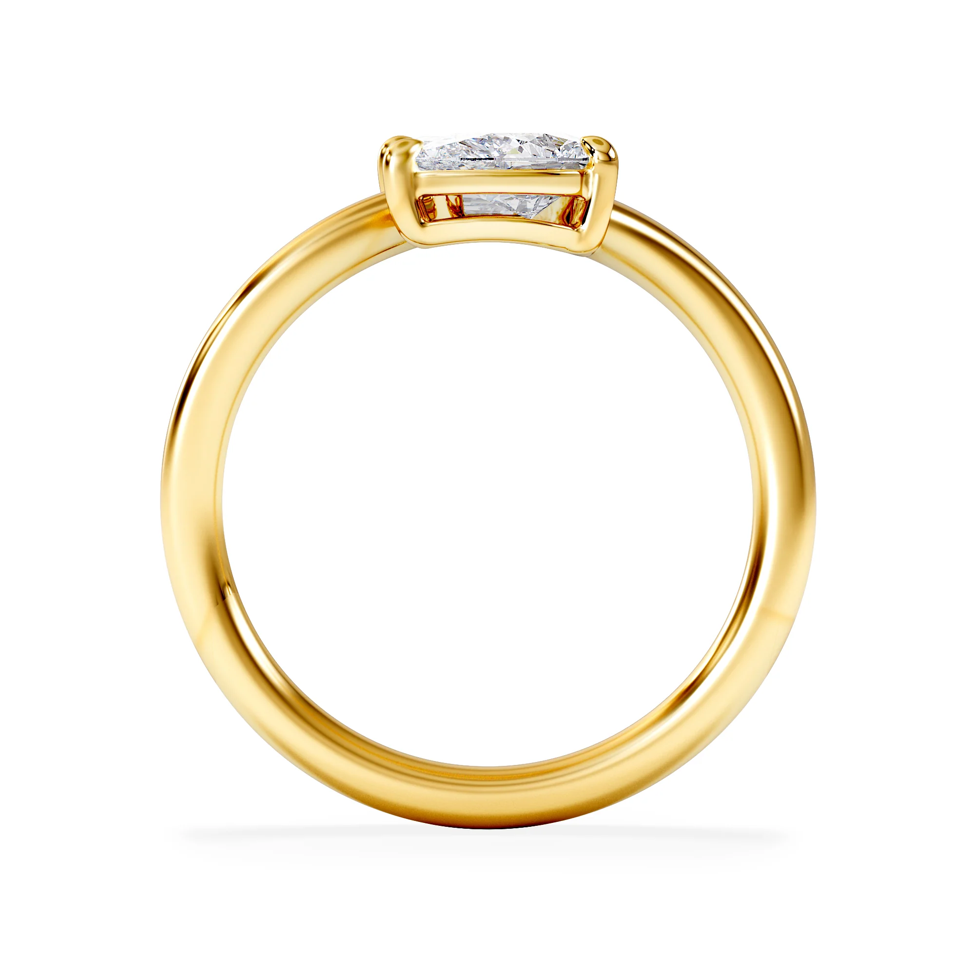 Toi et Moi Emerald and Pear Cut Lab Diamond Ring 1.00ct F/VS in 9K Gold - Image 3