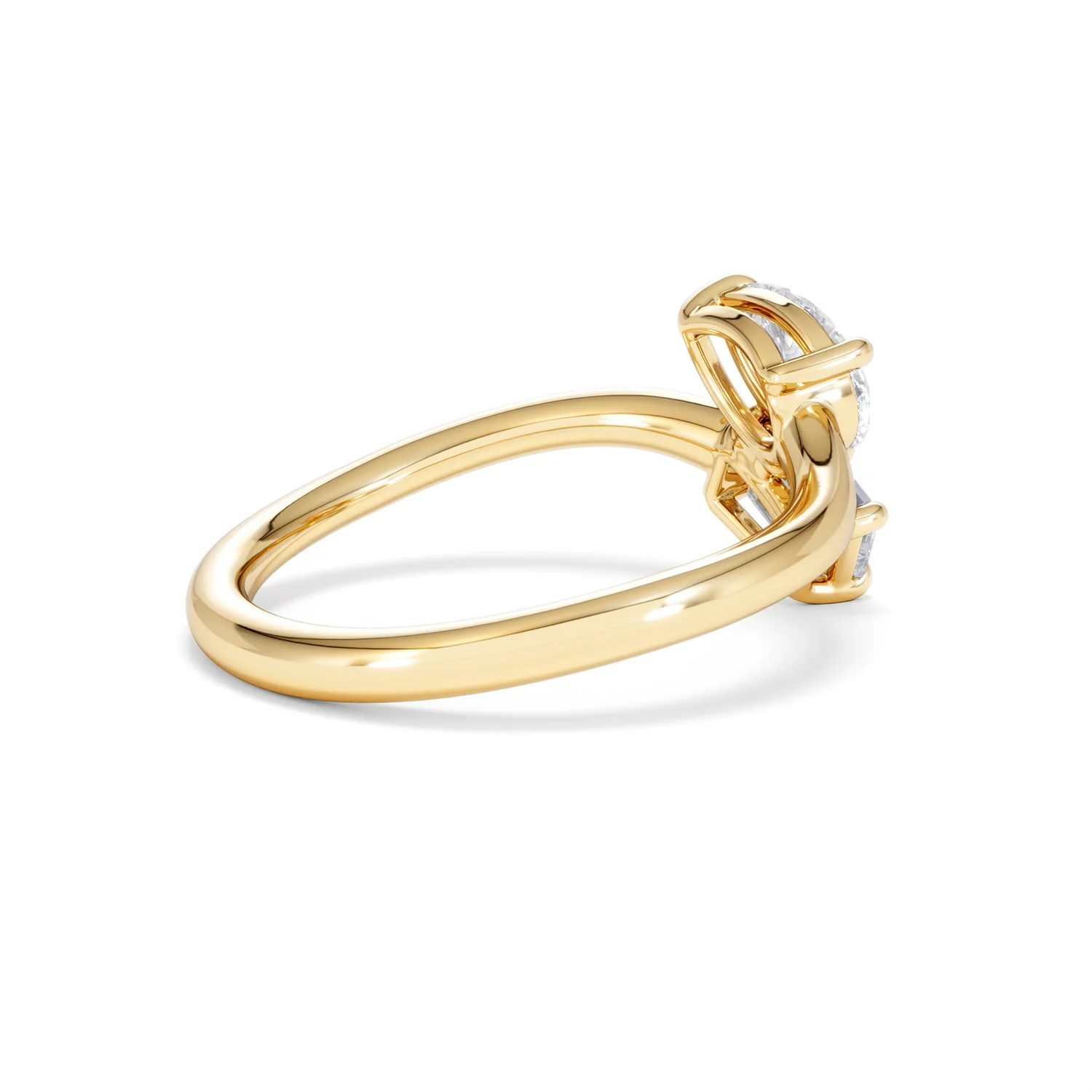 Toi et Moi Emerald and Pear Cut Lab Diamond Ring 1.00ct F/VS in 9K Gold - Image 36