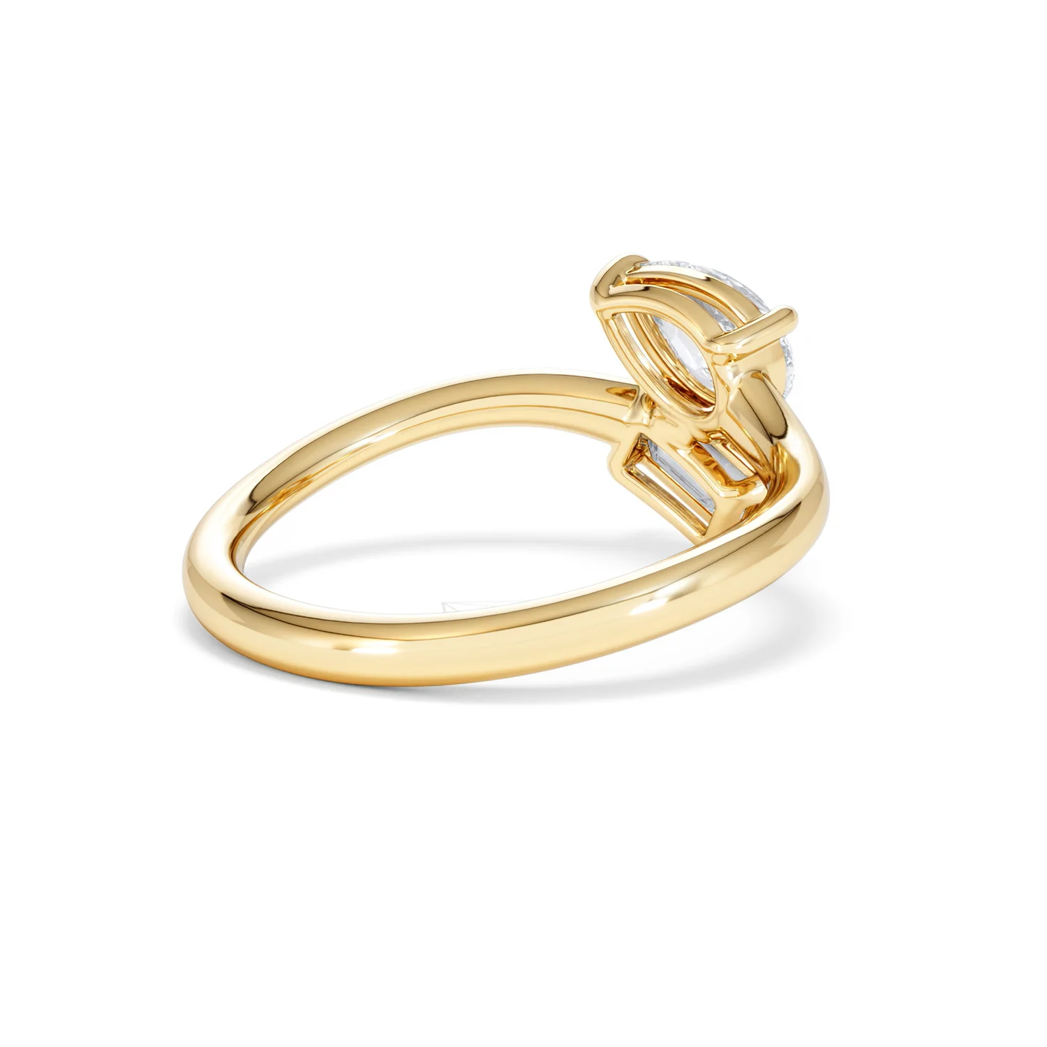 Toi et Moi Emerald and Pear Cut Lab Diamond Ring 1.00ct F/VS in 9K Gold - Image 40
