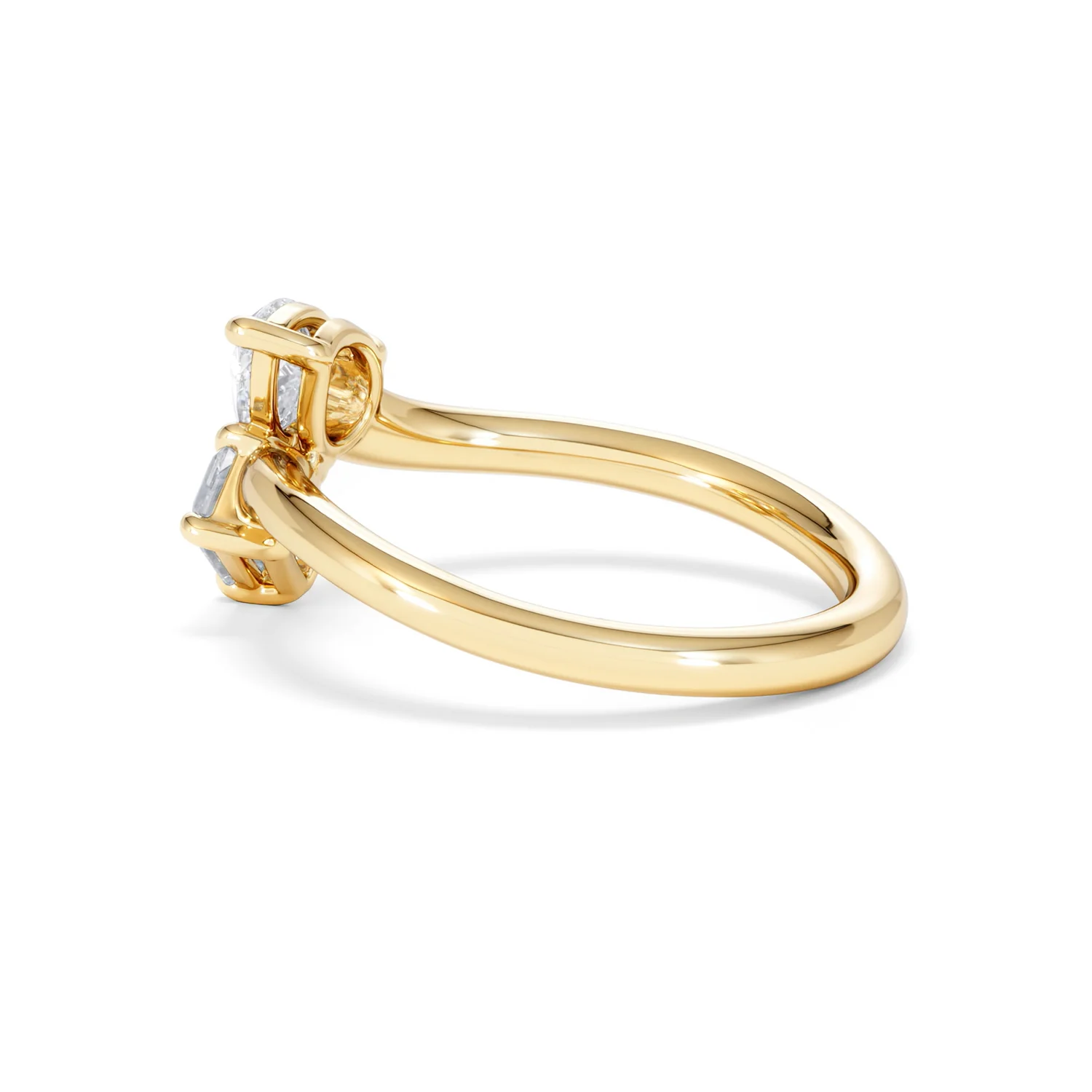 Toi et Moi Emerald and Pear Cut Lab Diamond Ring 1.00ct F/VS in 9K Gold - Image 65