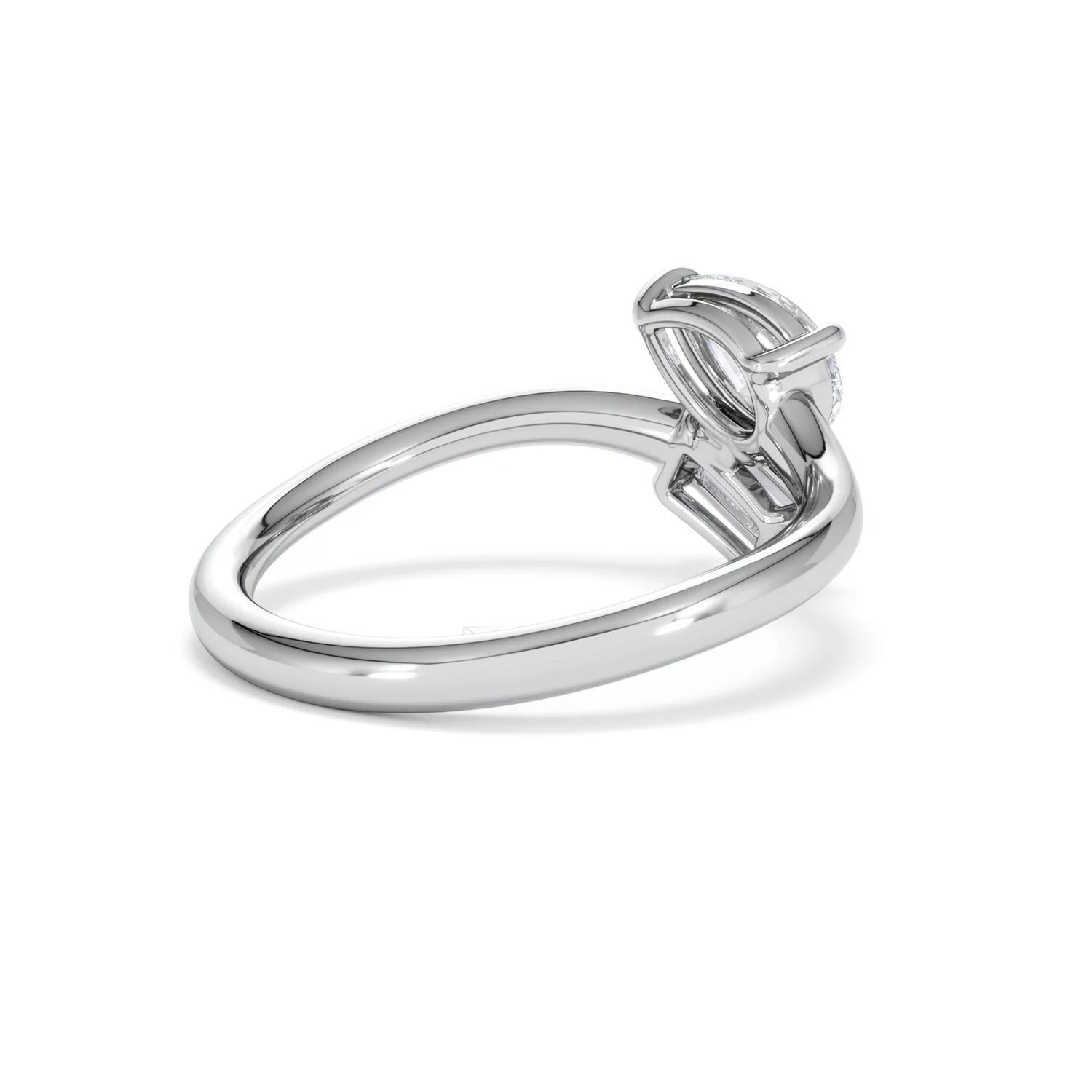 Toi et Moi Emerald and Pear Cut Lab Diamond Ring 1.00ct F/VS in 9K White Gold - Image 40
