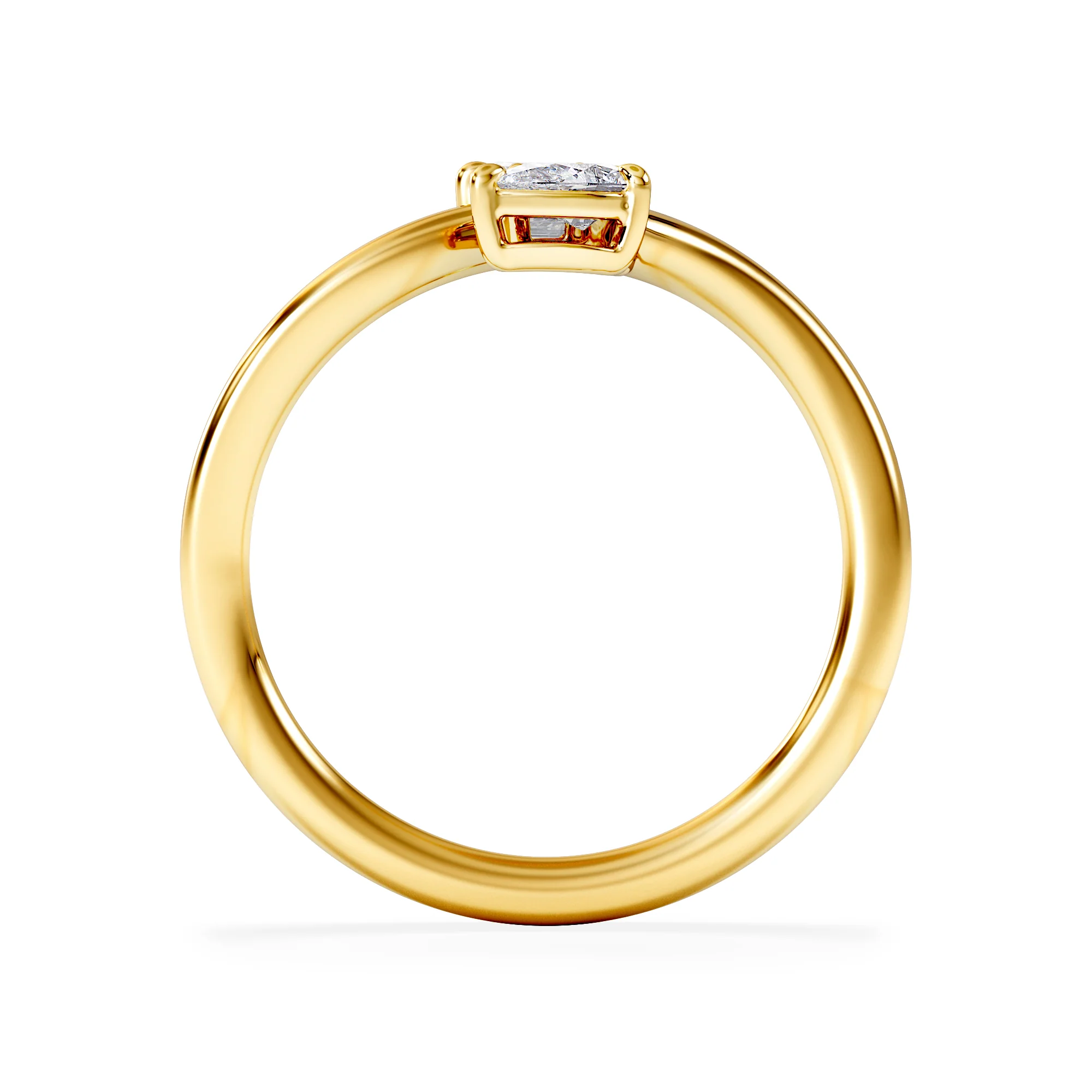 Toi et Moi Emerald and Pear Cut Lab Diamond Ring 30ct F/VS in 18K Gold Vermeil - Image 3