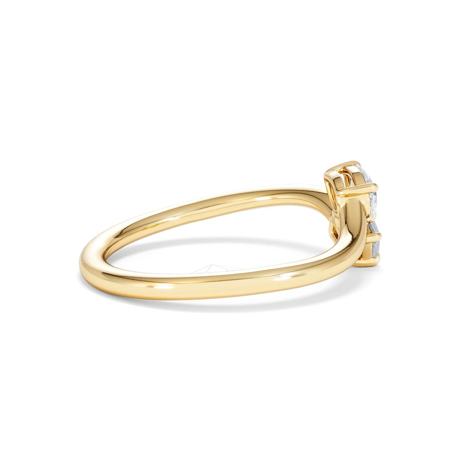 Toi et Moi Emerald and Pear Cut Lab Diamond Ring 30ct F/VS in 18K Gold Vermeil - Image 32