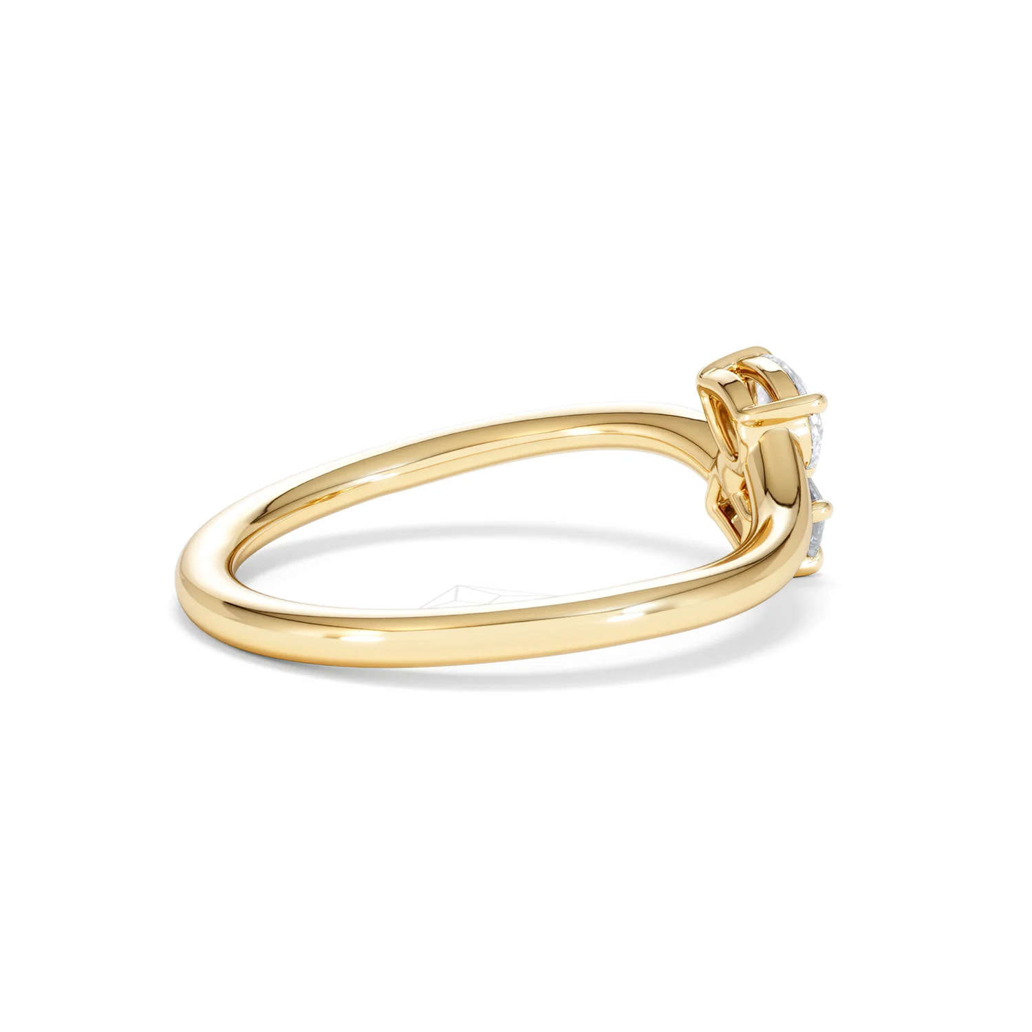 Toi et Moi Emerald and Pear Cut Lab Diamond Ring 30ct F/VS in 18K Gold Vermeil - Image 34