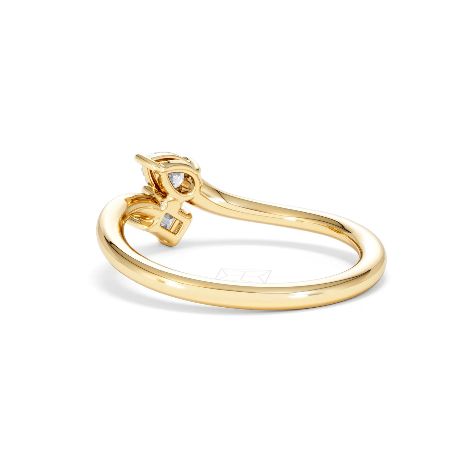 Toi et Moi Emerald and Pear Cut Lab Diamond Ring 30ct F/VS in 18K Gold Vermeil - Image 57