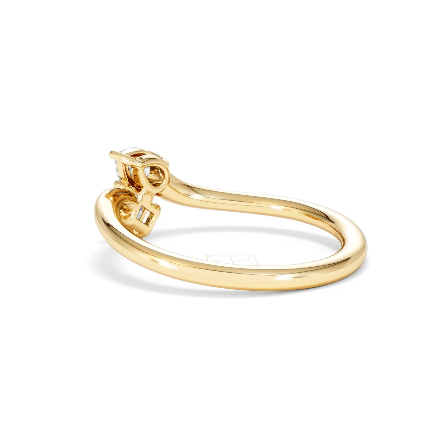 Toi et Moi Emerald and Pear Cut Lab Diamond Ring 30ct F/VS in 18K Gold Vermeil - Image 60