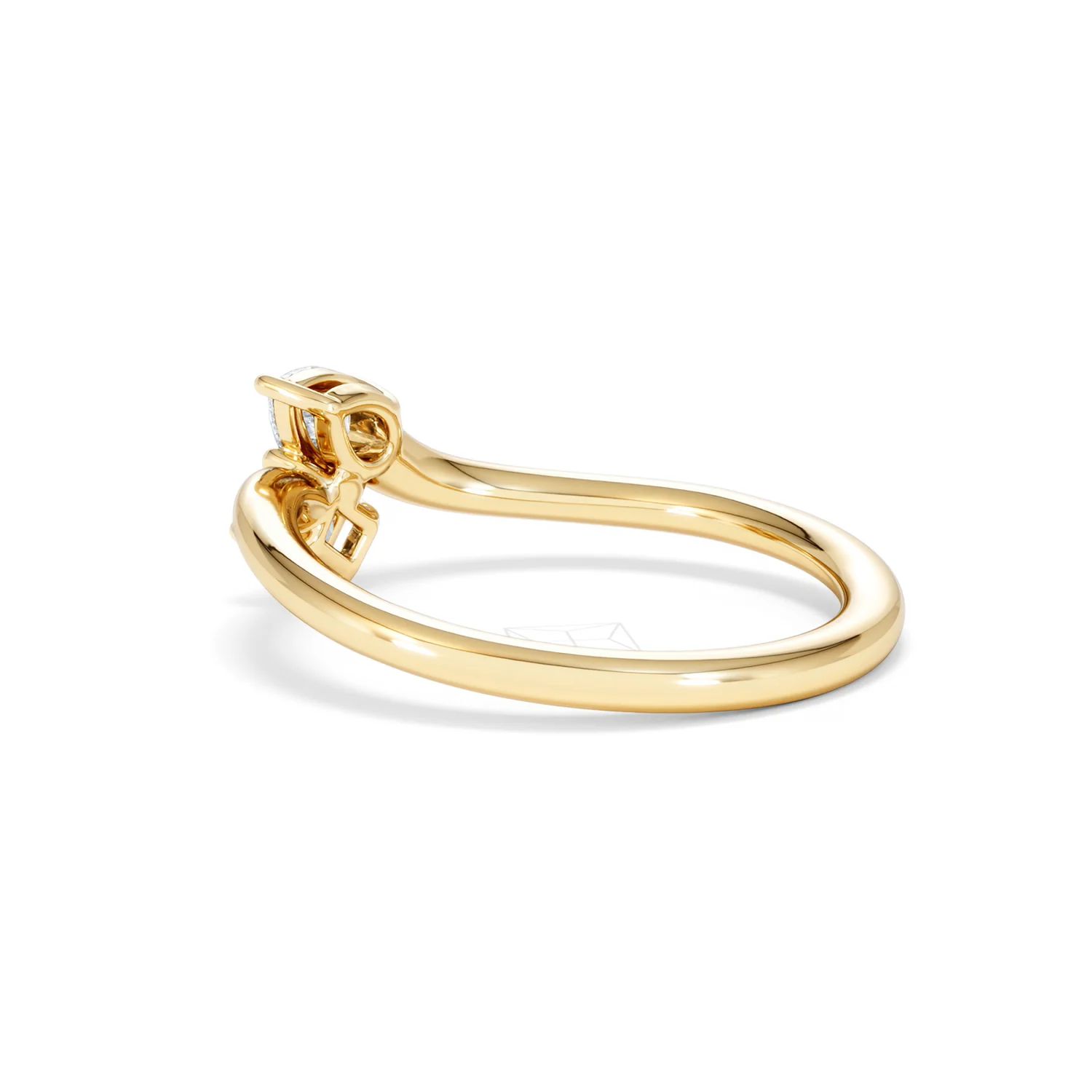 Toi et Moi Emerald and Pear Cut Lab Diamond Ring 30ct F/VS in 18K Gold Vermeil - Image 61