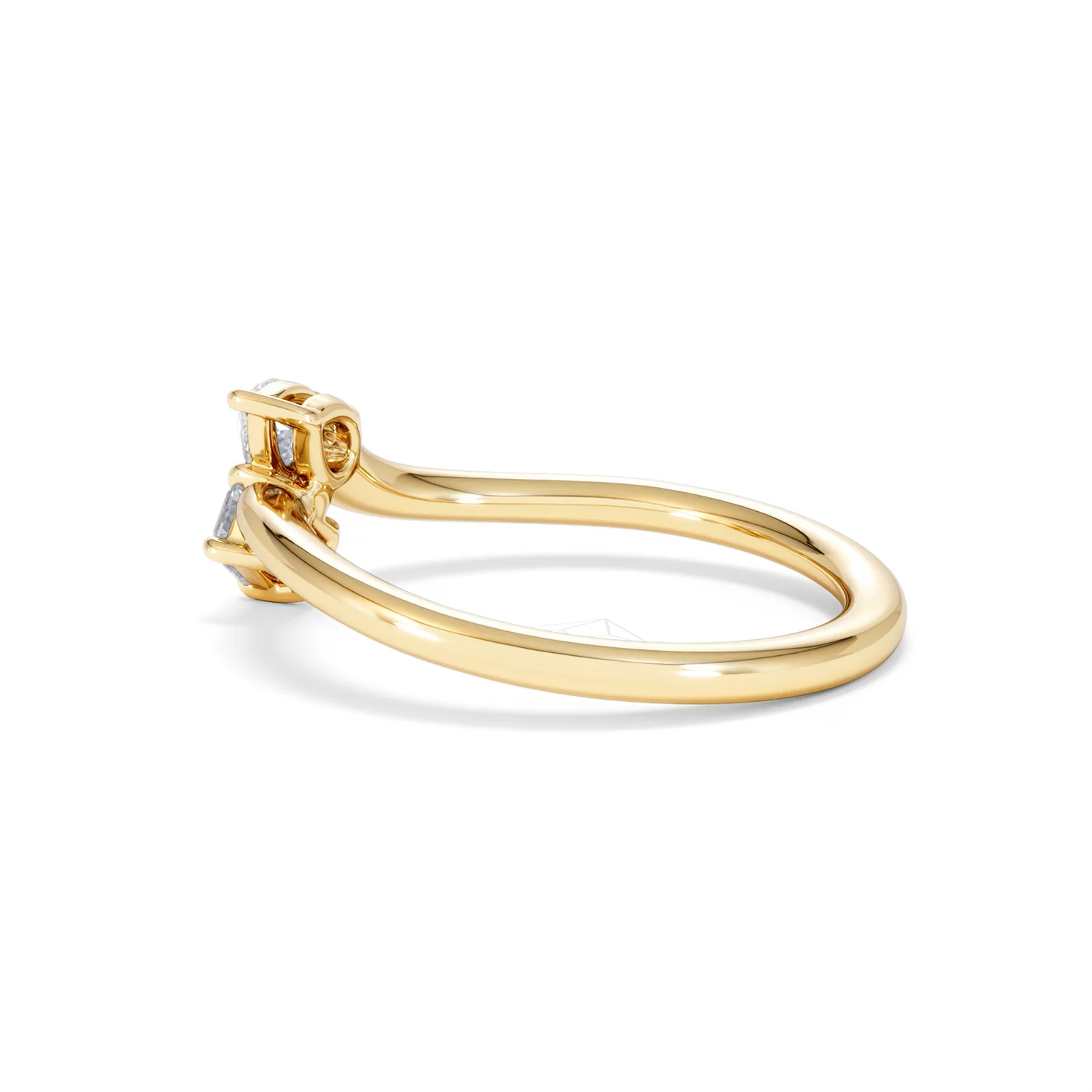 Toi et Moi Emerald and Pear Cut Lab Diamond Ring 30ct F/VS in 18K Gold Vermeil - Image 64